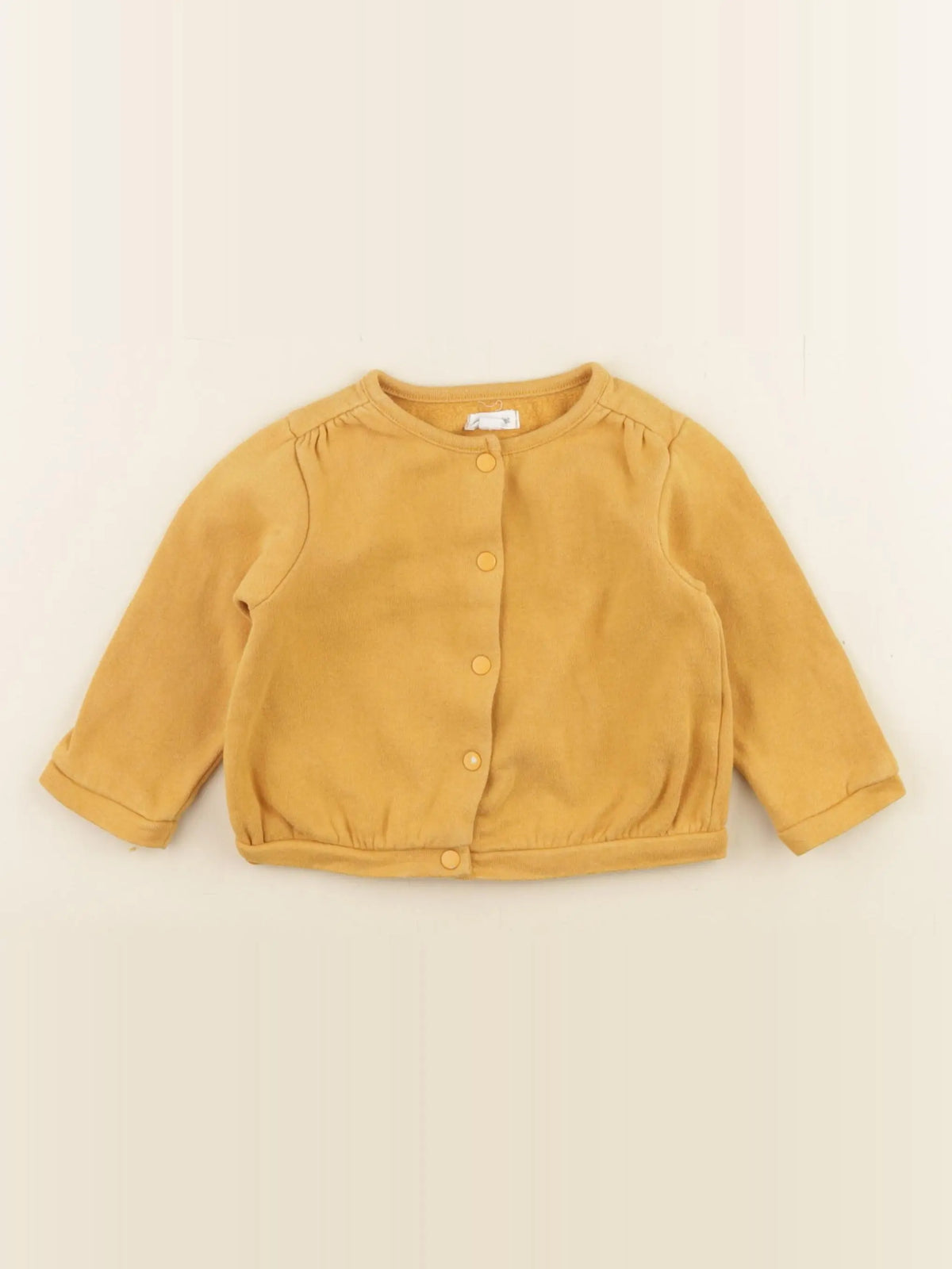 Vertbaudet - sweat jaune - 12 mois