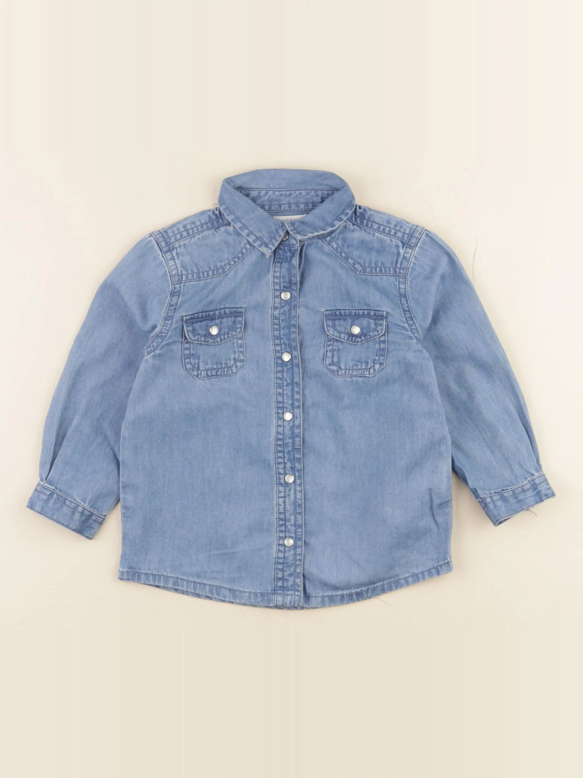 Boutchou - chemise bleu - 18 mois