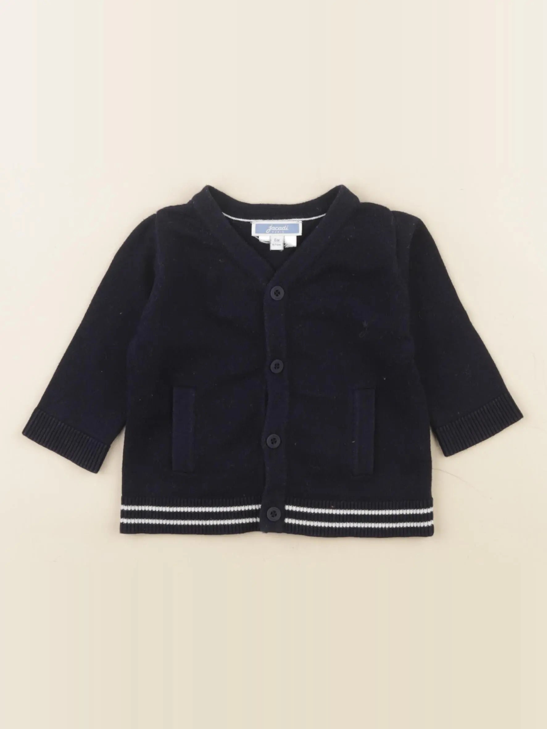 Jacadi - gilet bleu - 6 mois