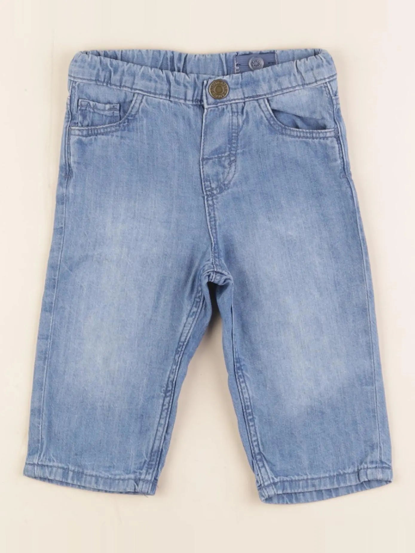 H&M - jean bleu - 6/9 mois