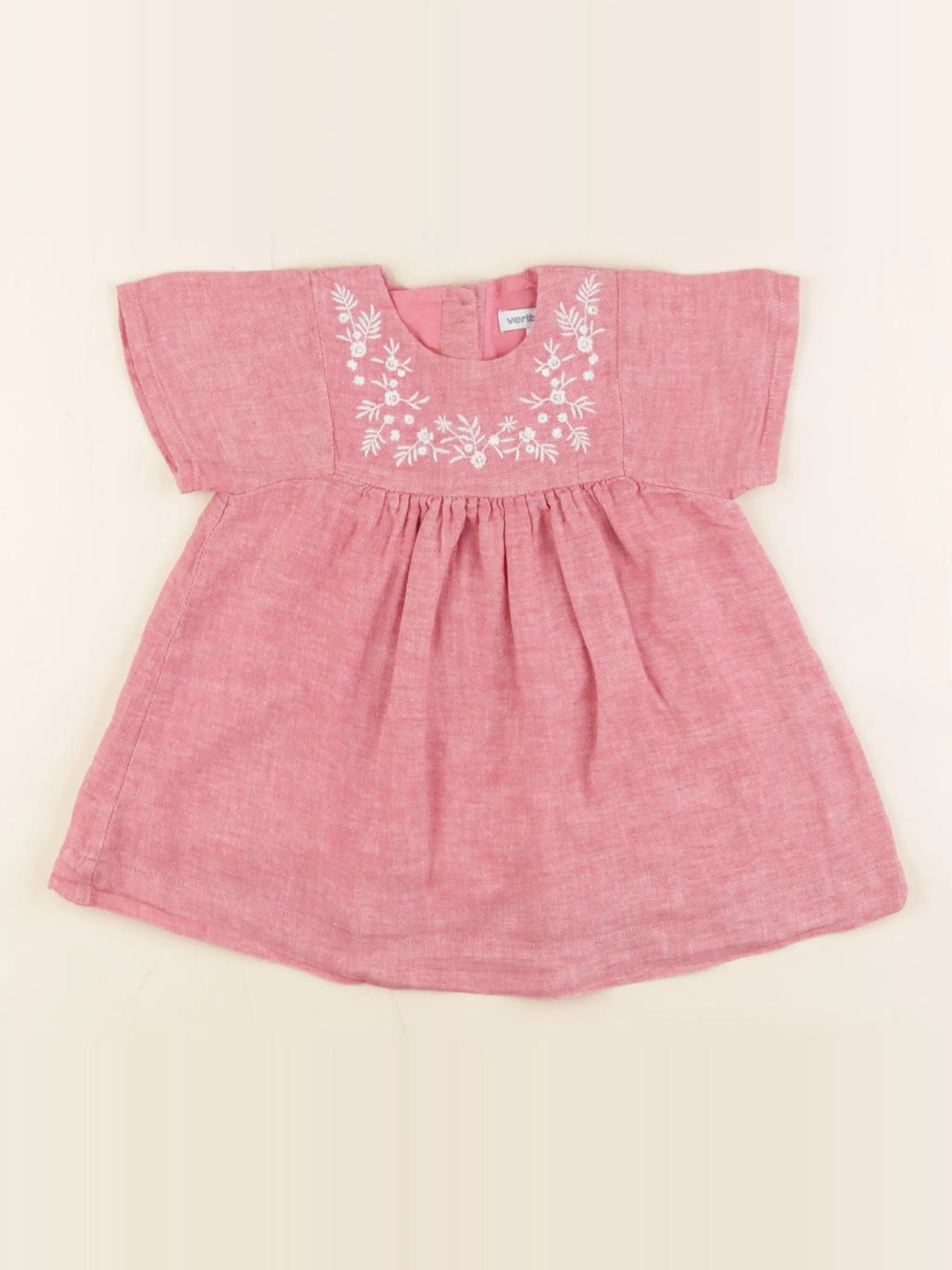 Vertbaudet - robe rose - 12 mois