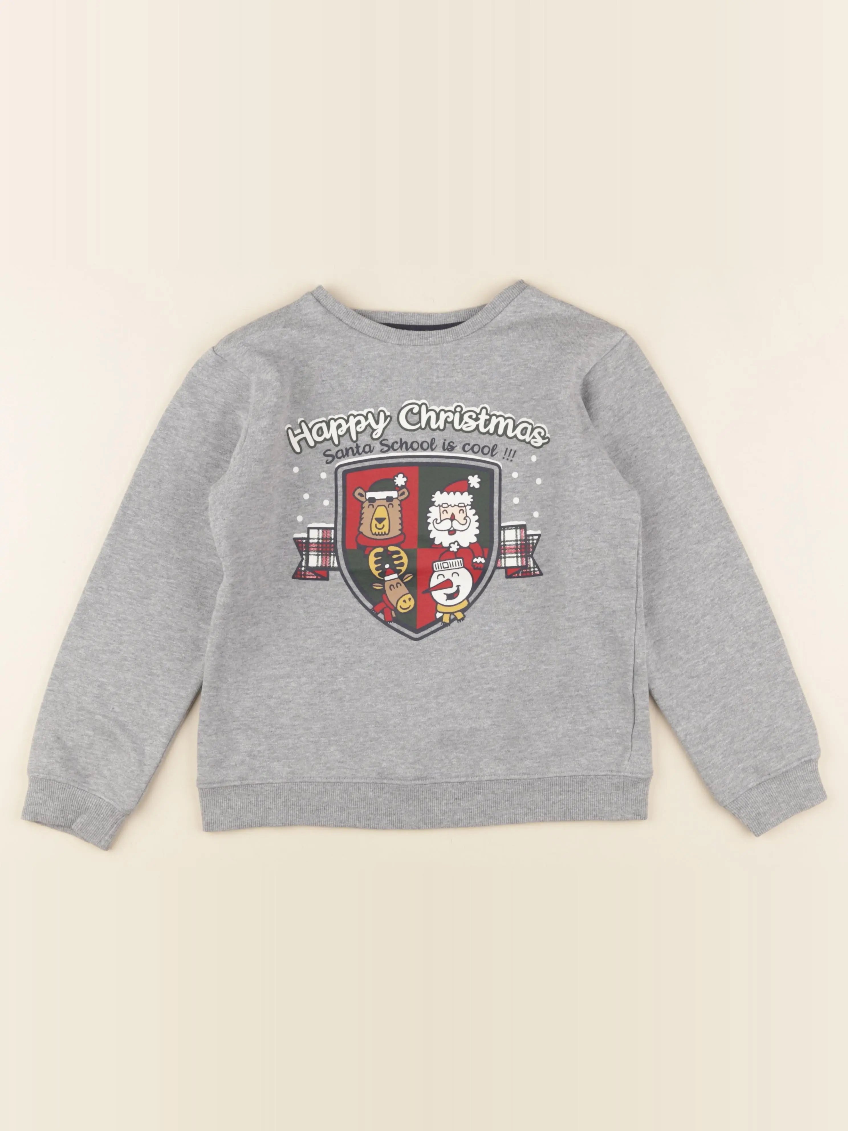 Vertbaudet - sweat gris - 10 ans