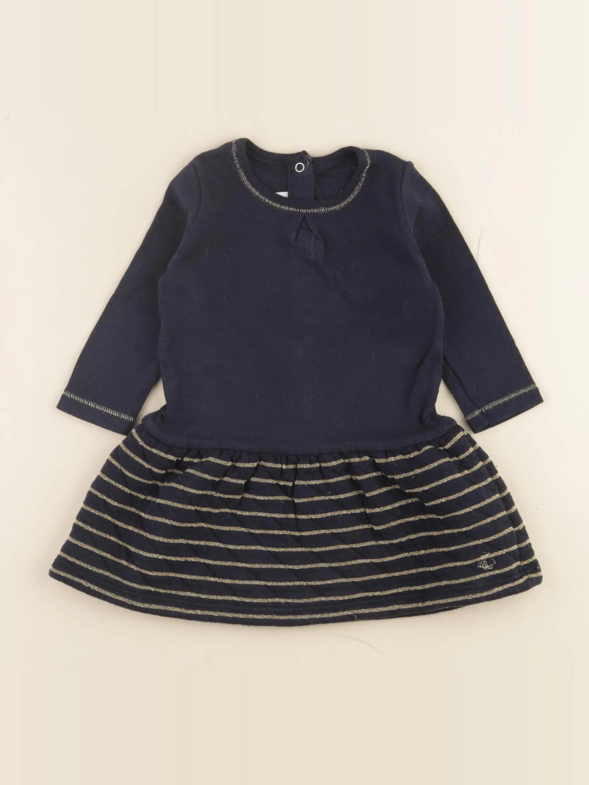 Petit Bateau - robe bleu - 6 mois
