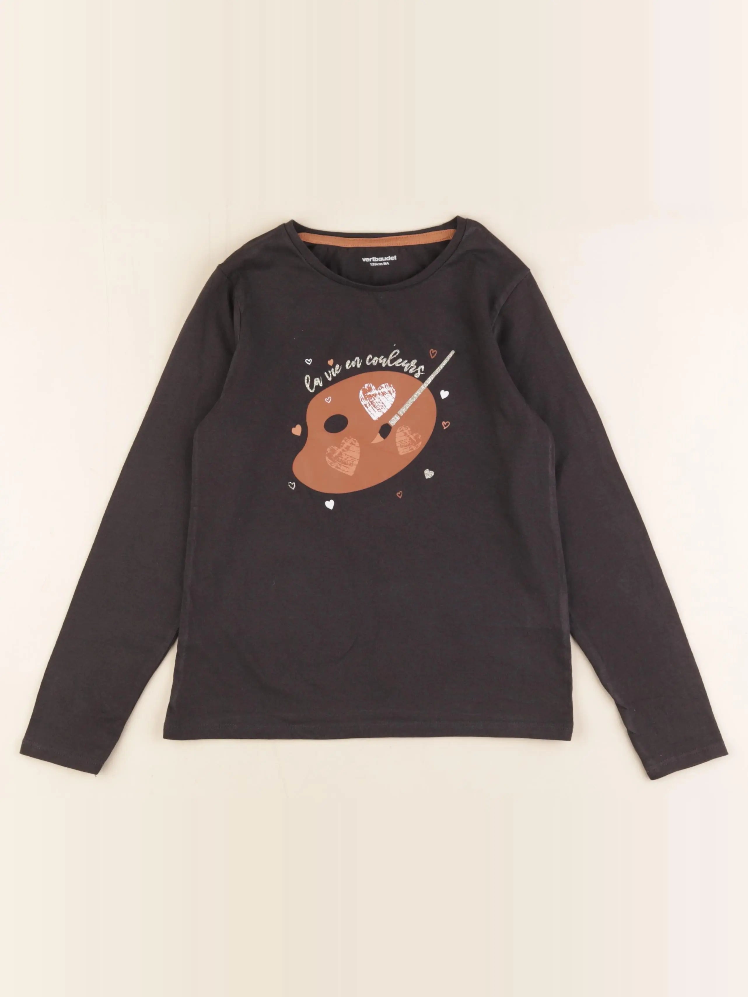 Vertbaudet - tee-shirt gris - 8 ans