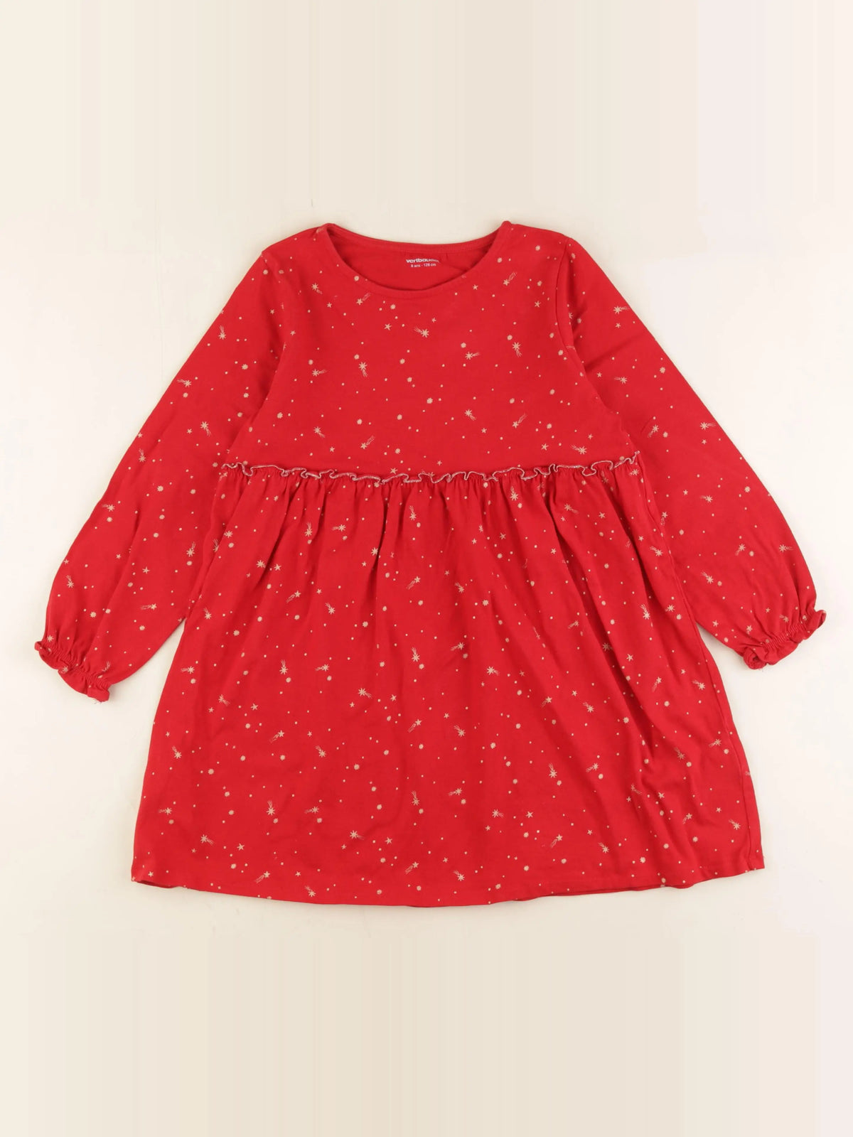 Vertbaudet - robe rouge - 8 ans