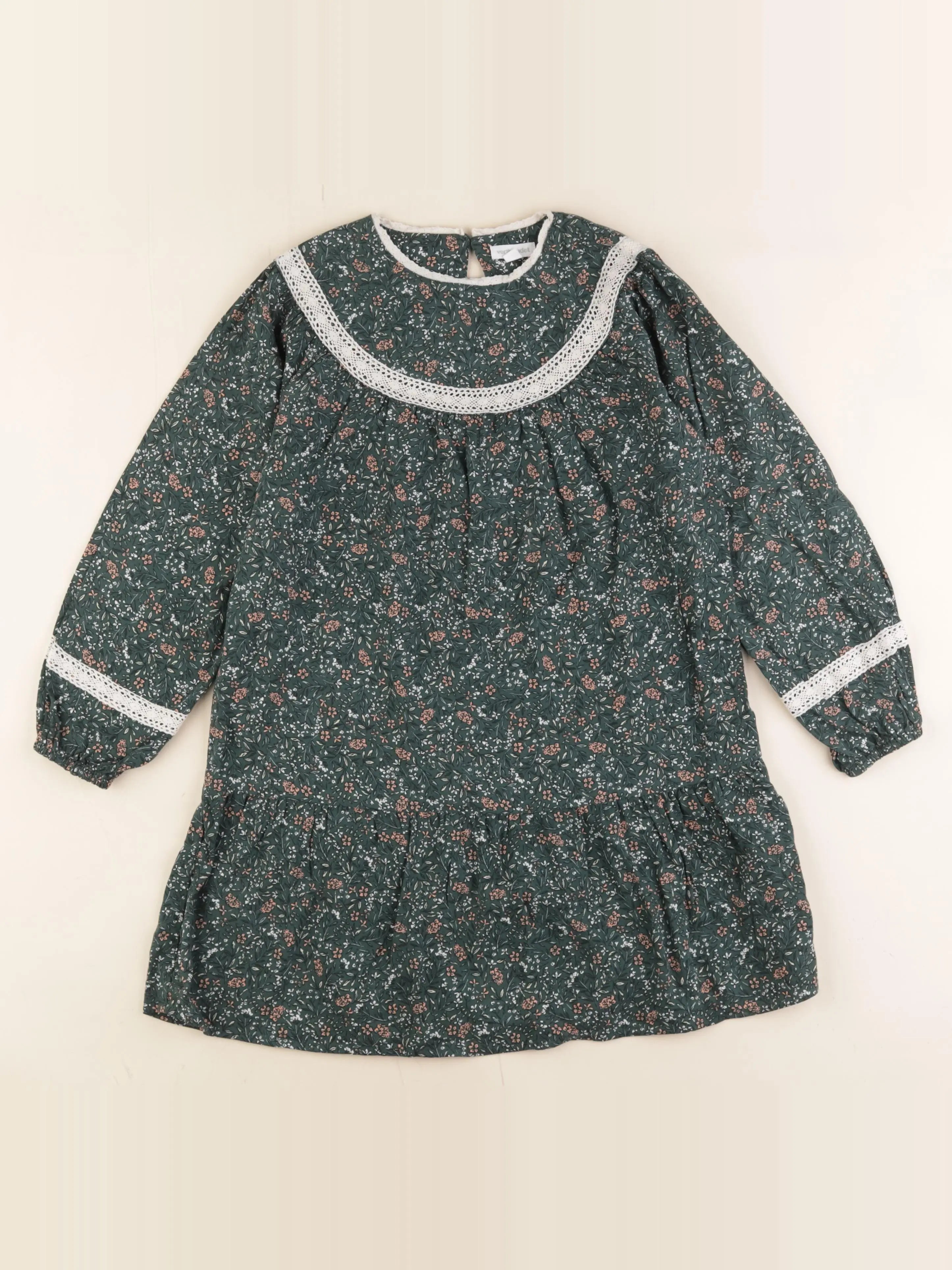 Vertbaudet - robe vert - 8 ans