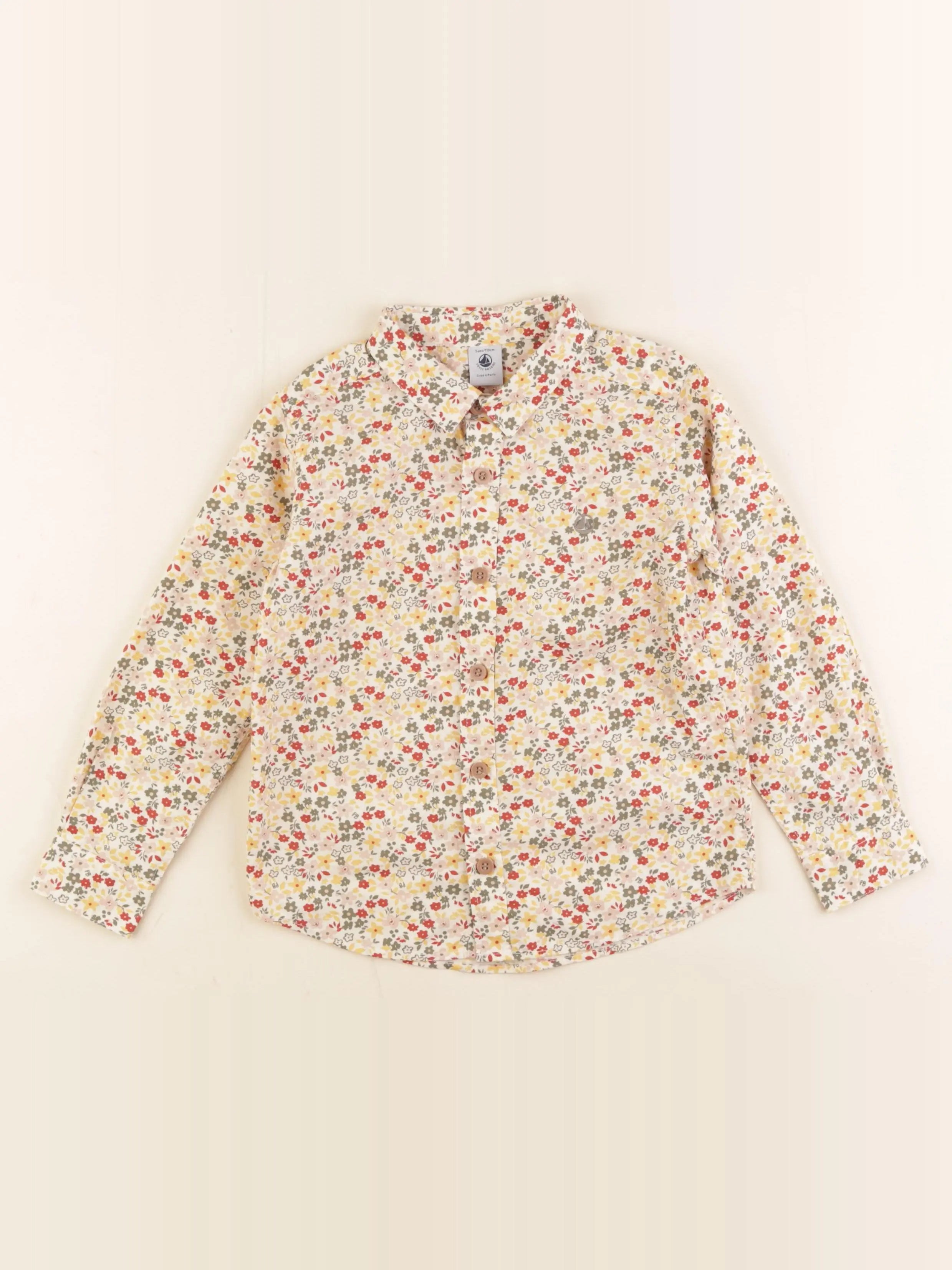 Petit Bateau - chemise jaune - 5 ans