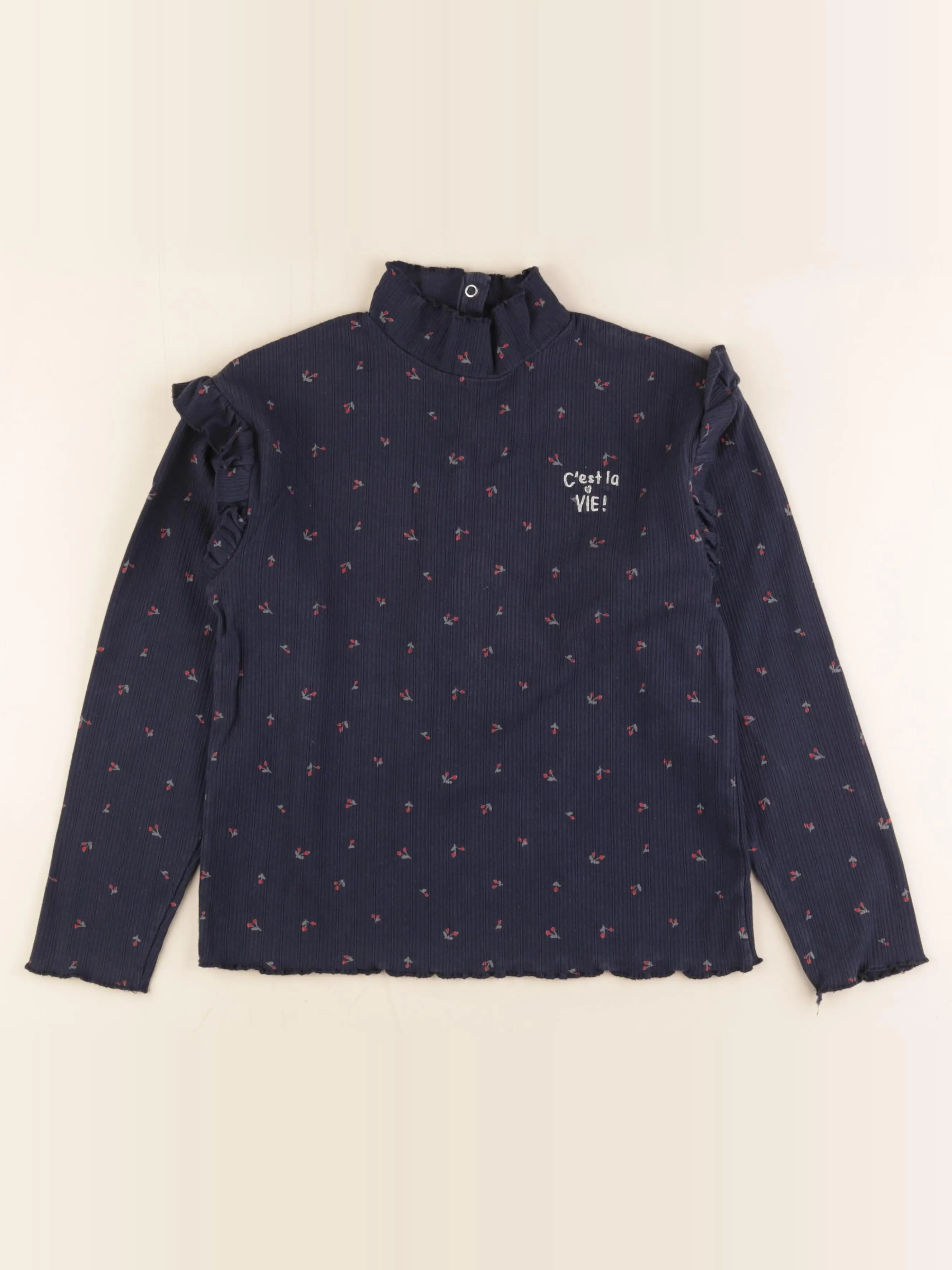 Vertbaudet - sous-pull bleu - 10 ans