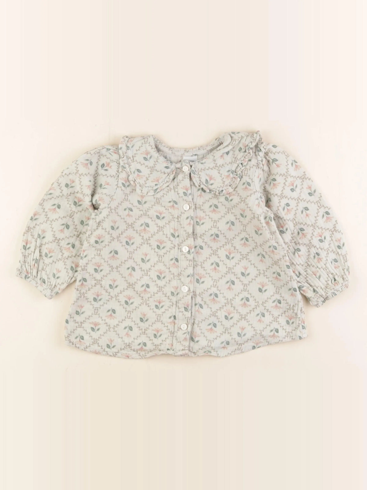 H&M - blouse vert - 12/18 mois