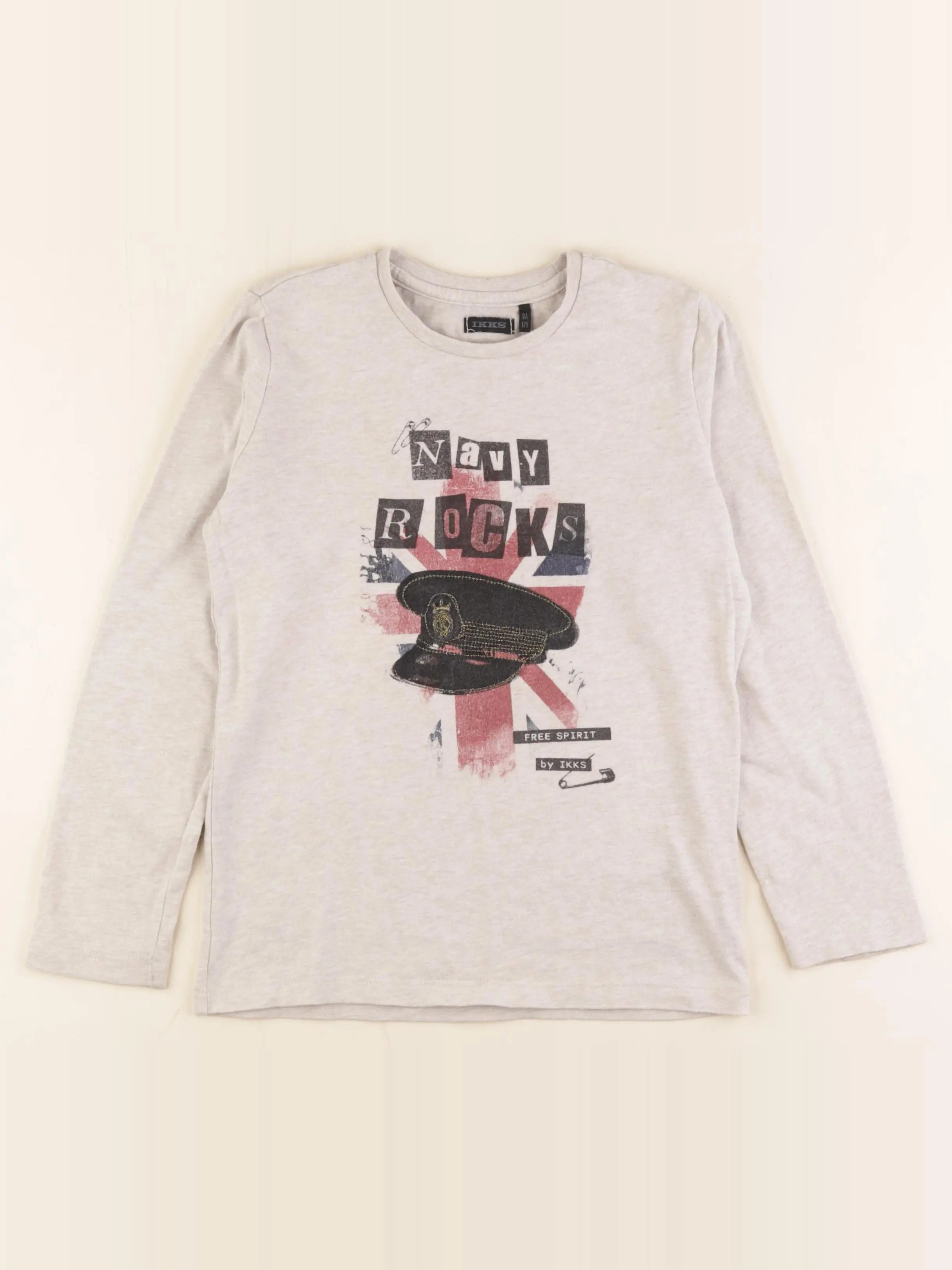 IKKS - tee-shirt beige - 8 ans