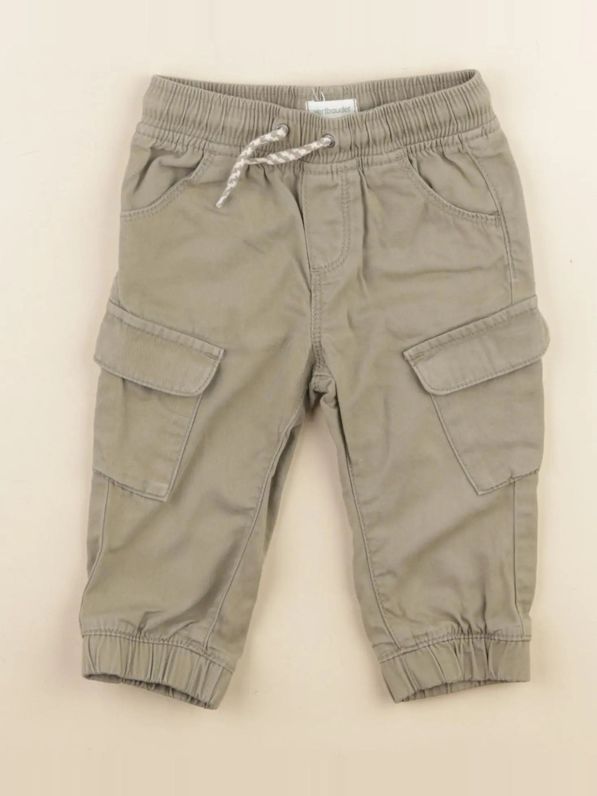 Vertbaudet - pantalon vert - 12 mois