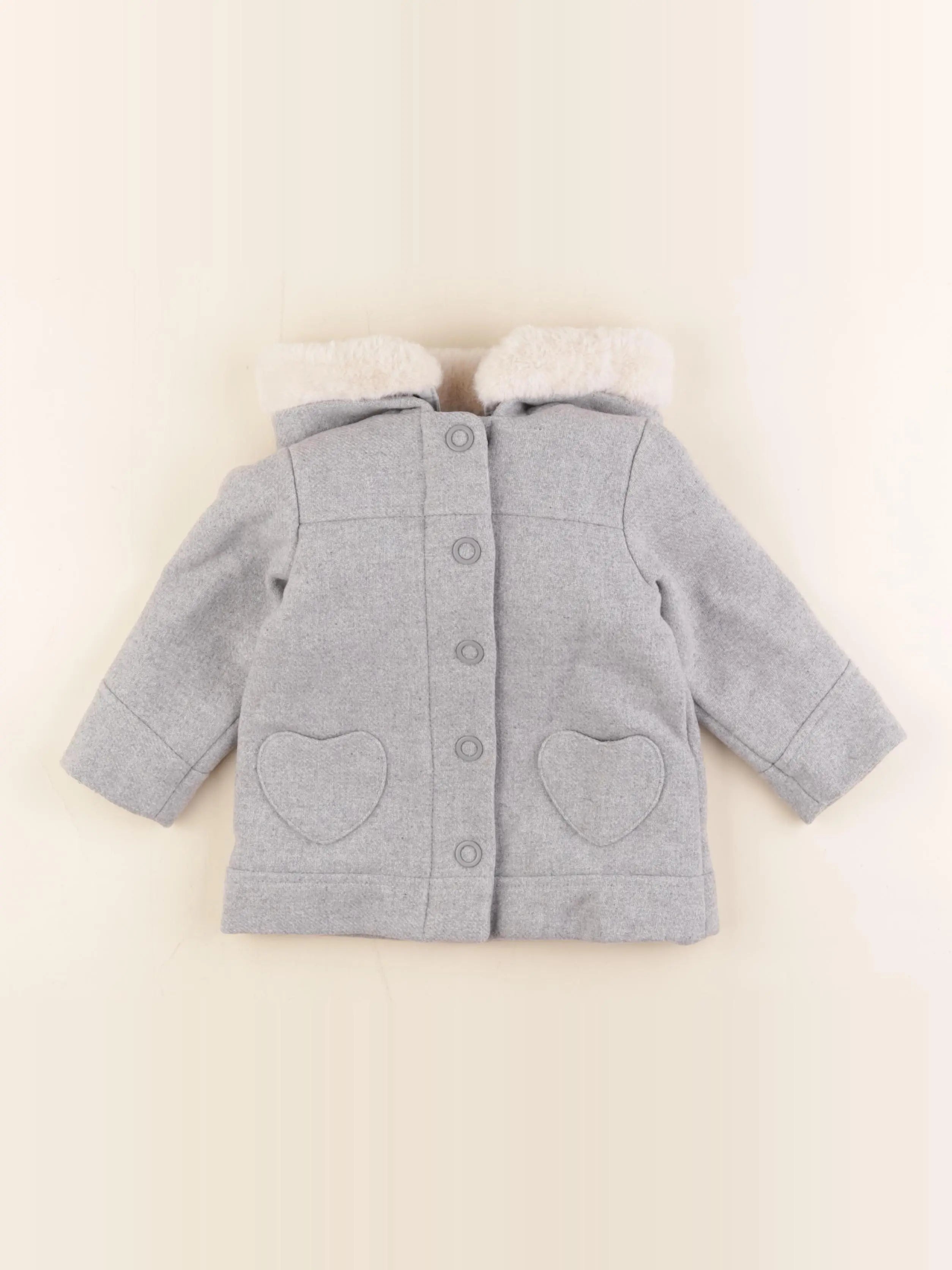 Vertbaudet - manteau gris - 18 mois
