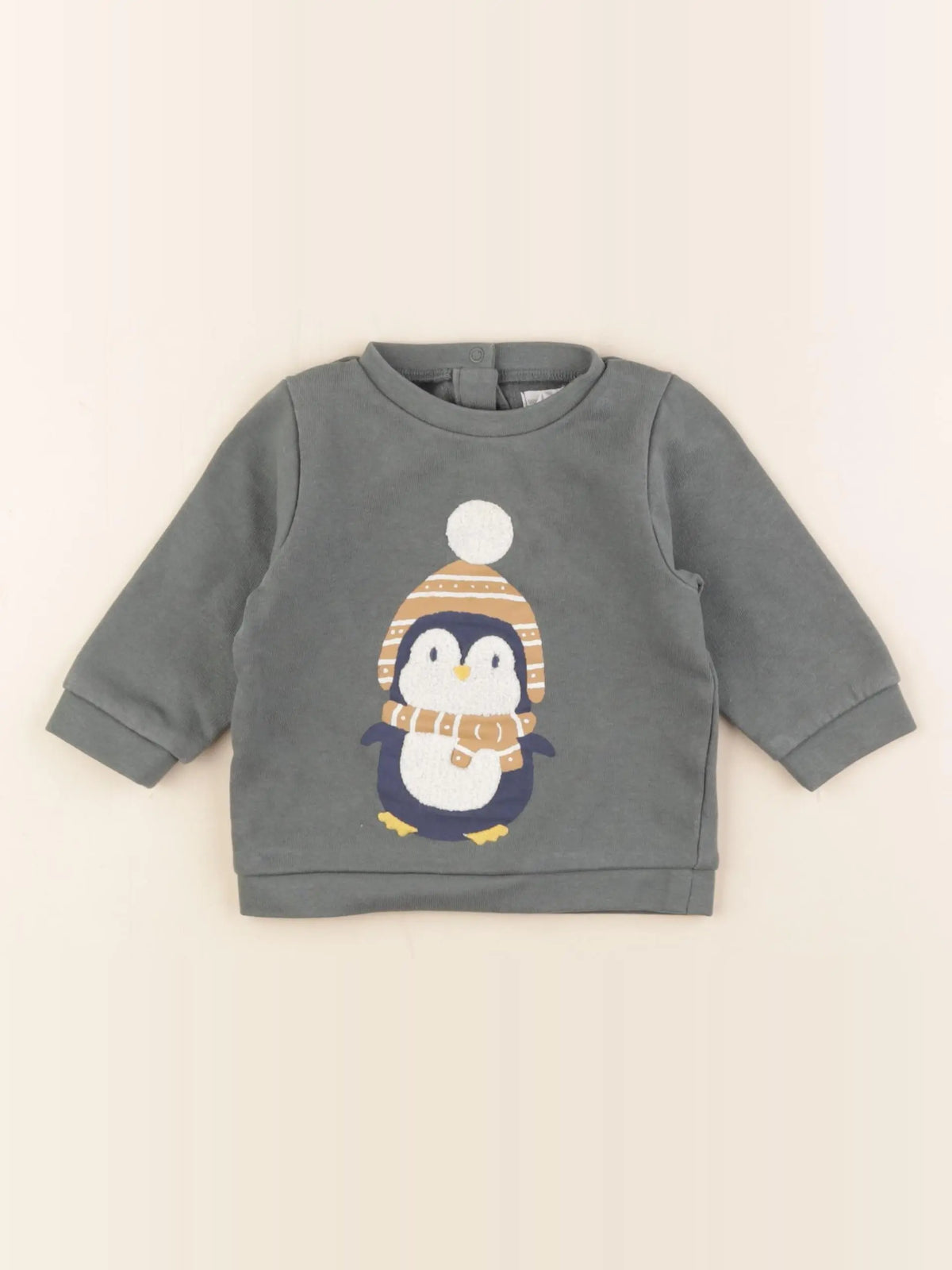 Vertbaudet - sweat vert - 6 mois