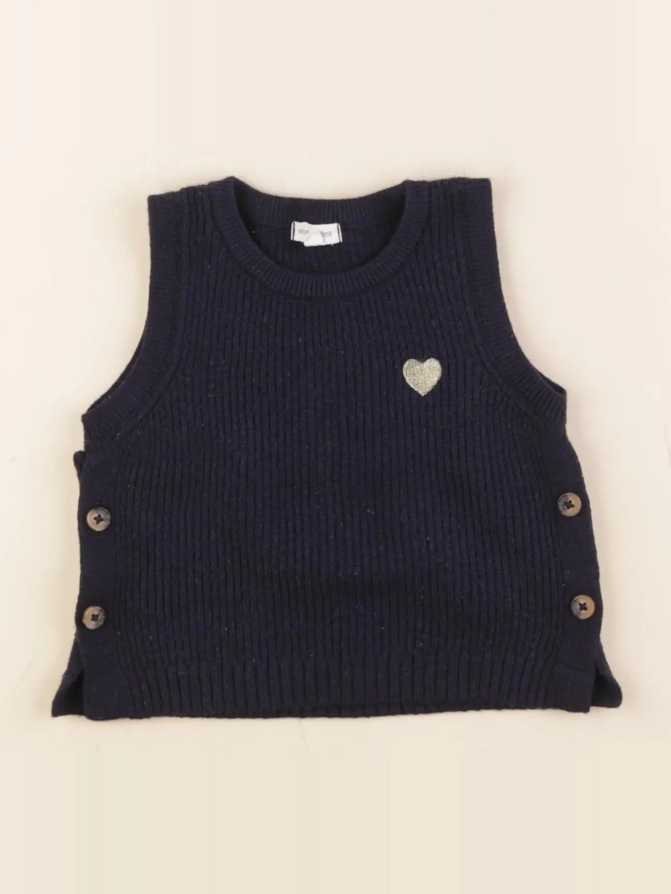 Vertbaudet - pull bleu - 12 mois