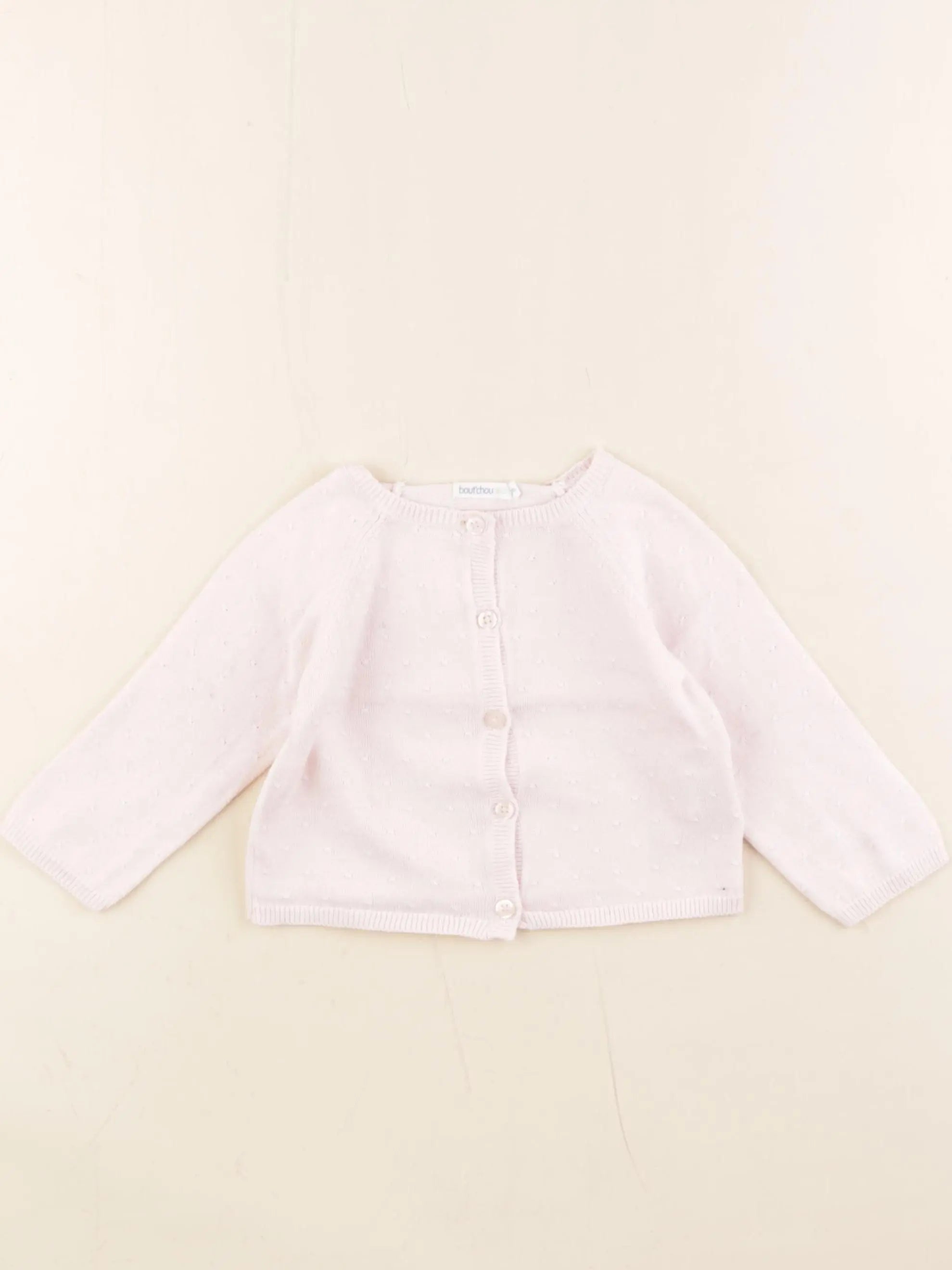 Boutchou - gilet rose - 6 mois