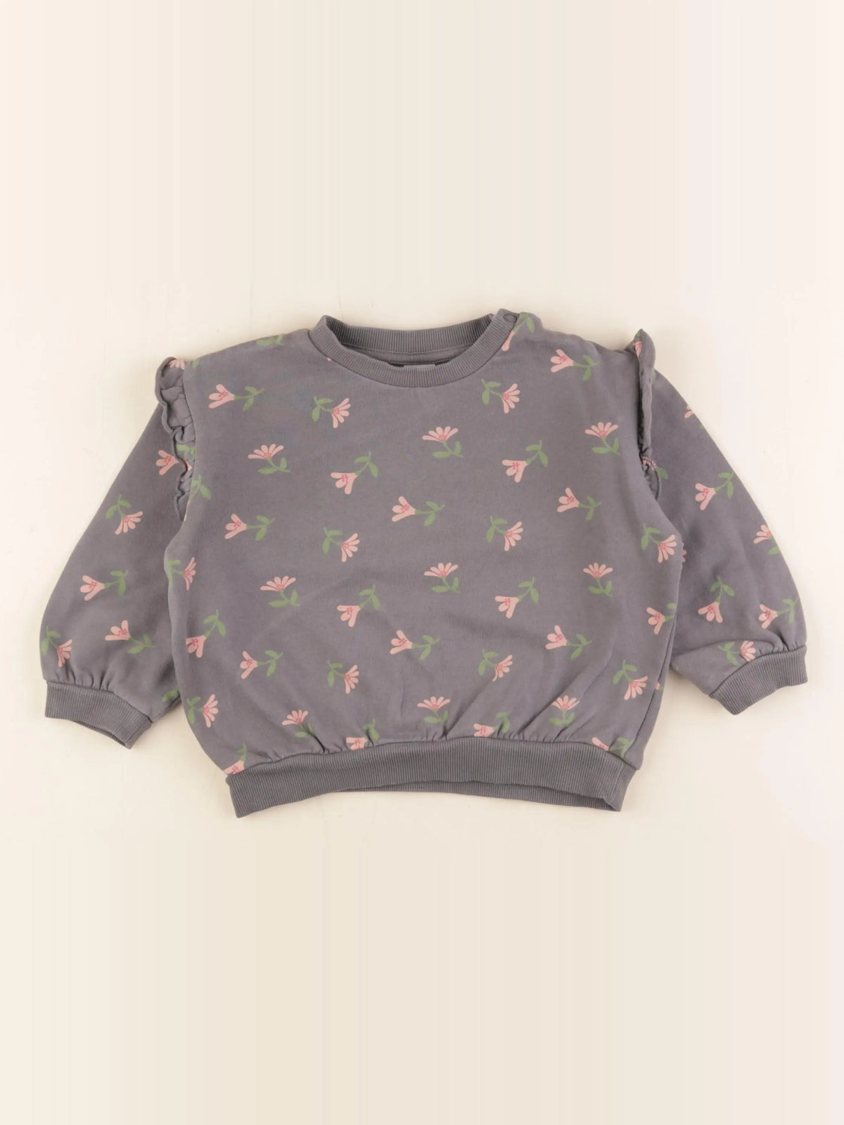 H&M - sweat gris - 18/24 mois
