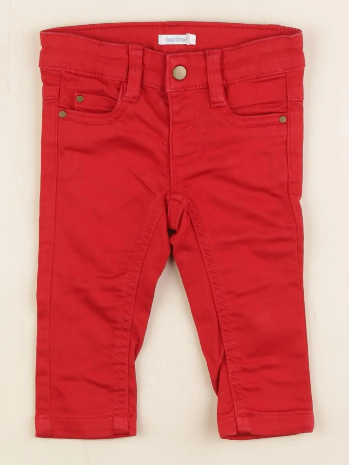 Boutchou - pantalon rouge - 6 mois