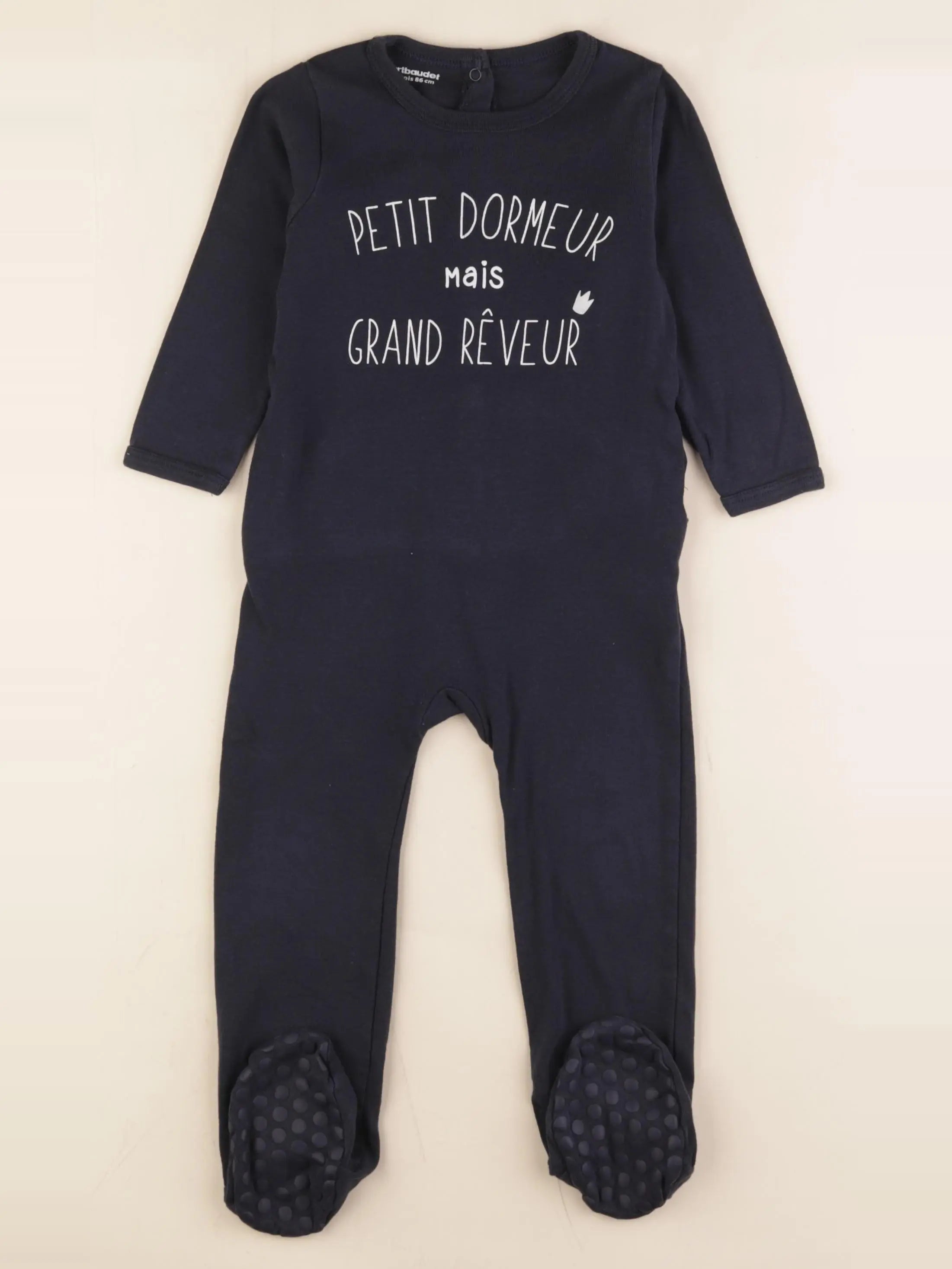 Vertbaudet - pyjama coton bleu - 24 mois