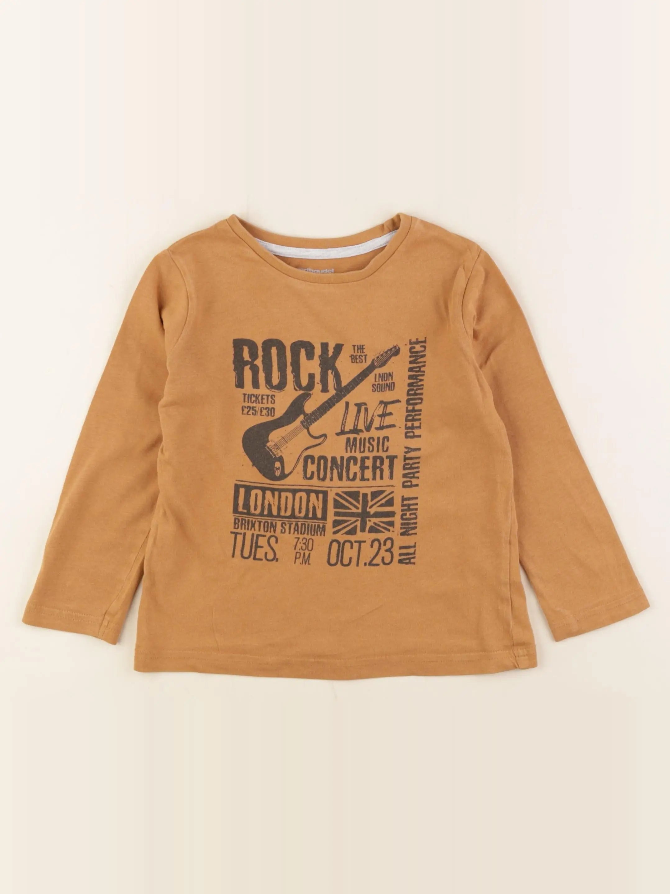 Vertbaudet - tee-shirt marron - 4 ans