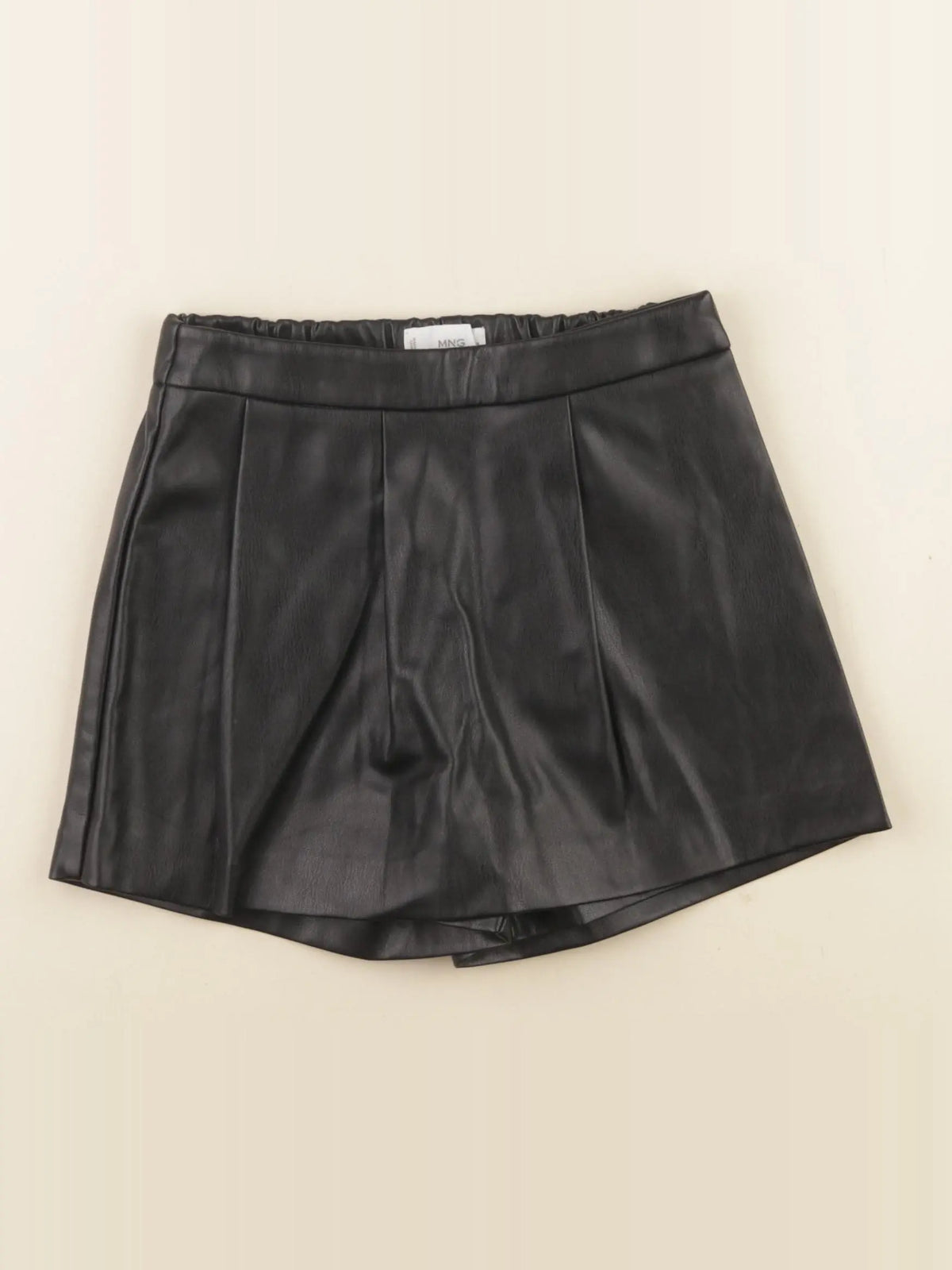 Mango - jupe short simili cuir noir - 5/6 ans