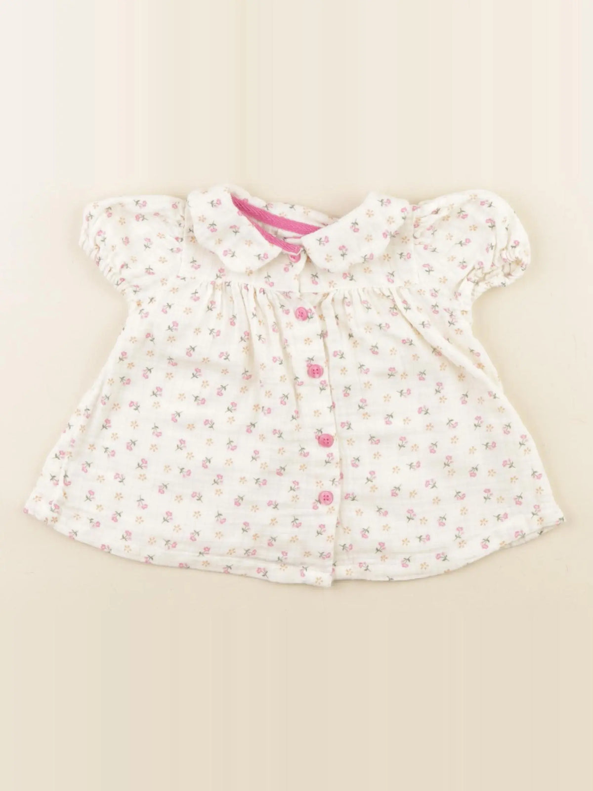 Tape à l'oeil - blouse beige, rose - 6 mois