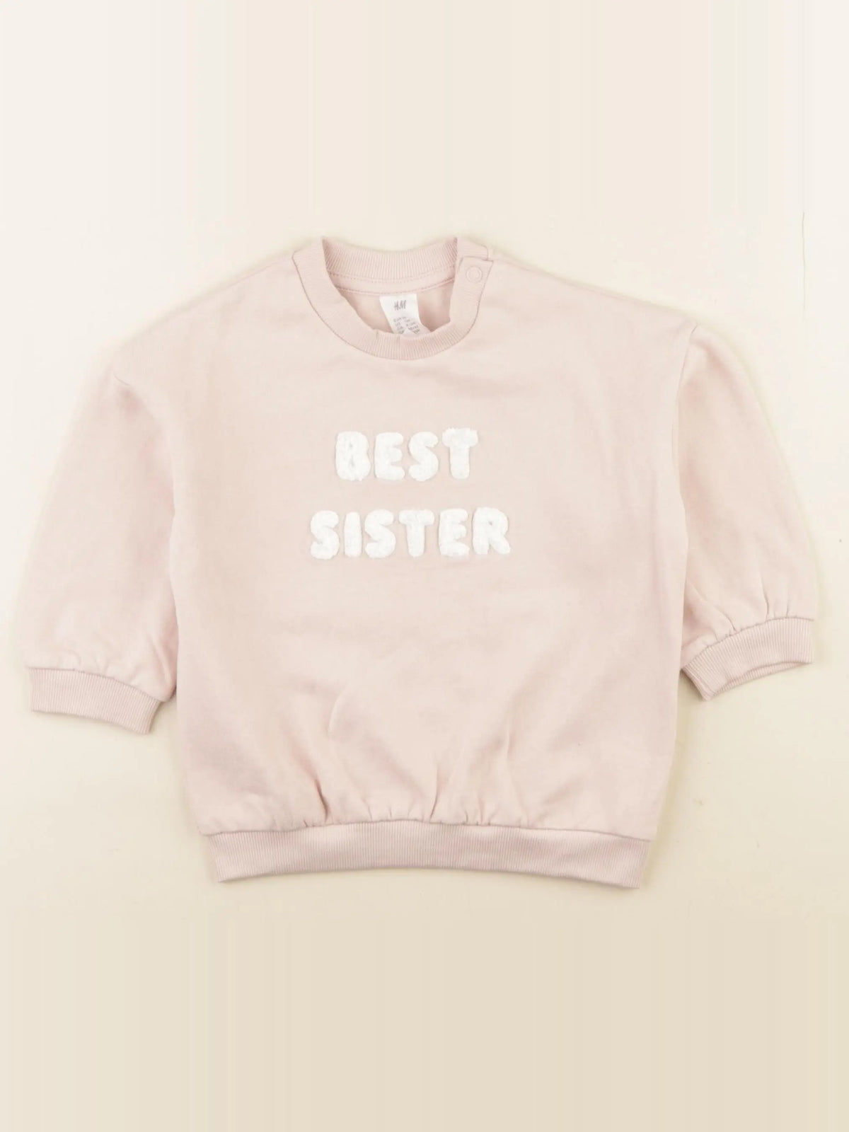 H&M - sweat rose - 9/12 mois