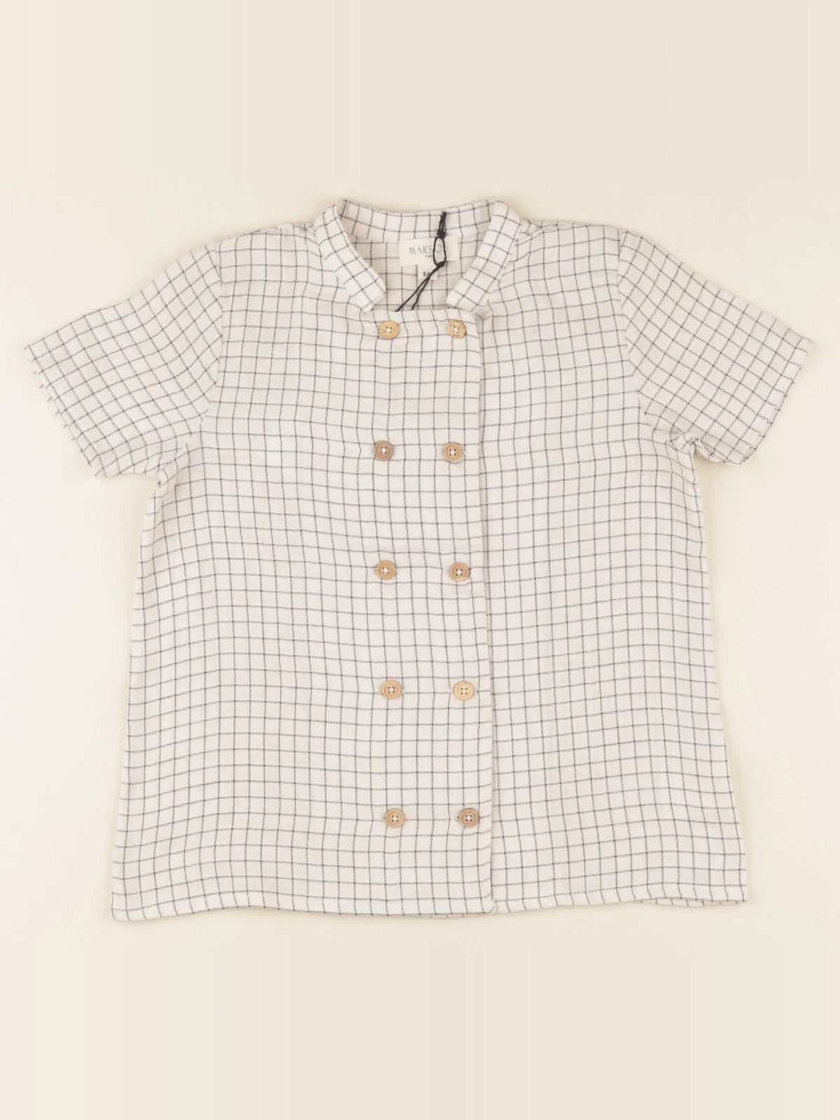 Chemise Vichy écru