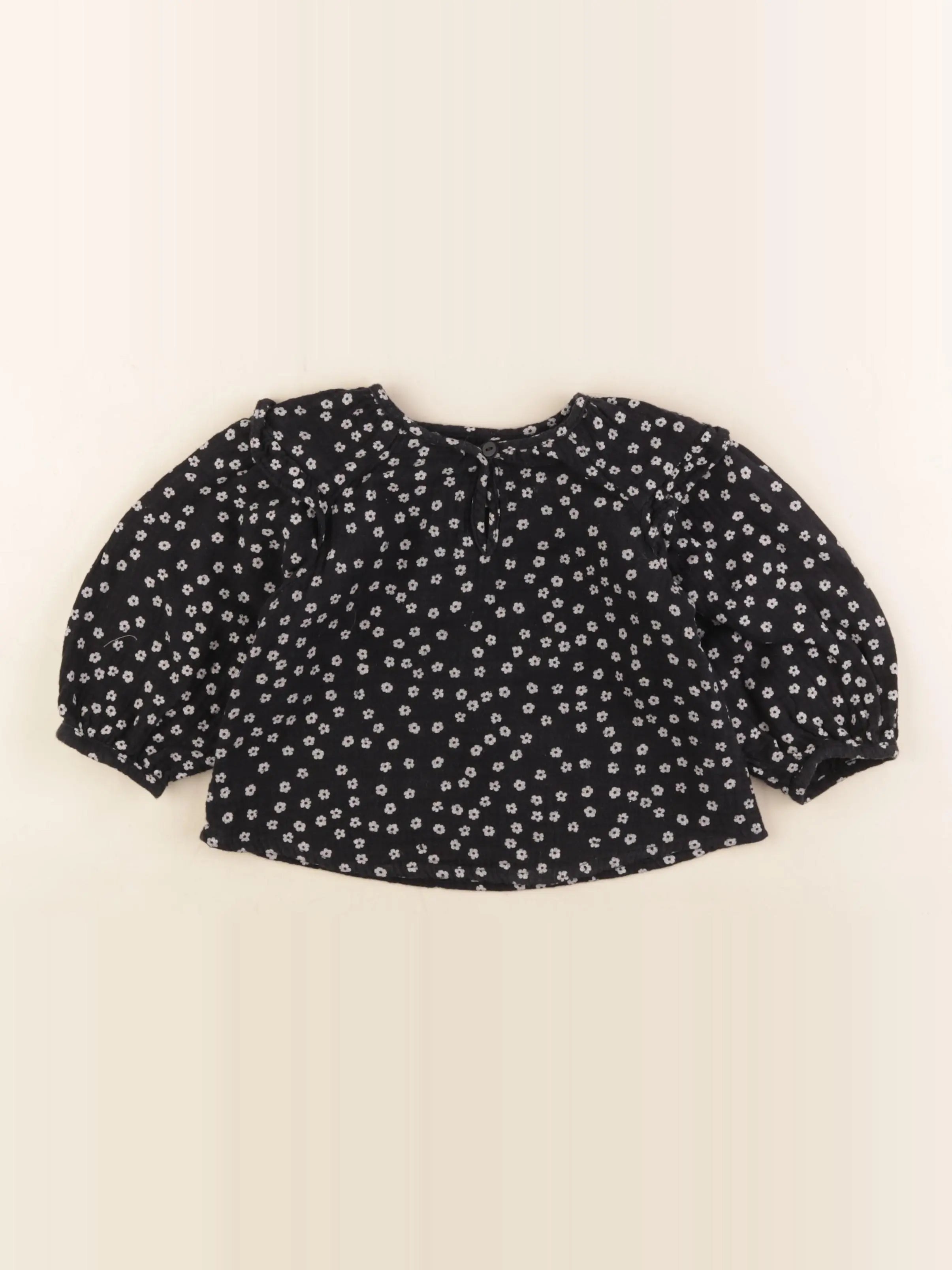Zara - blouse noir - 18/24 mois