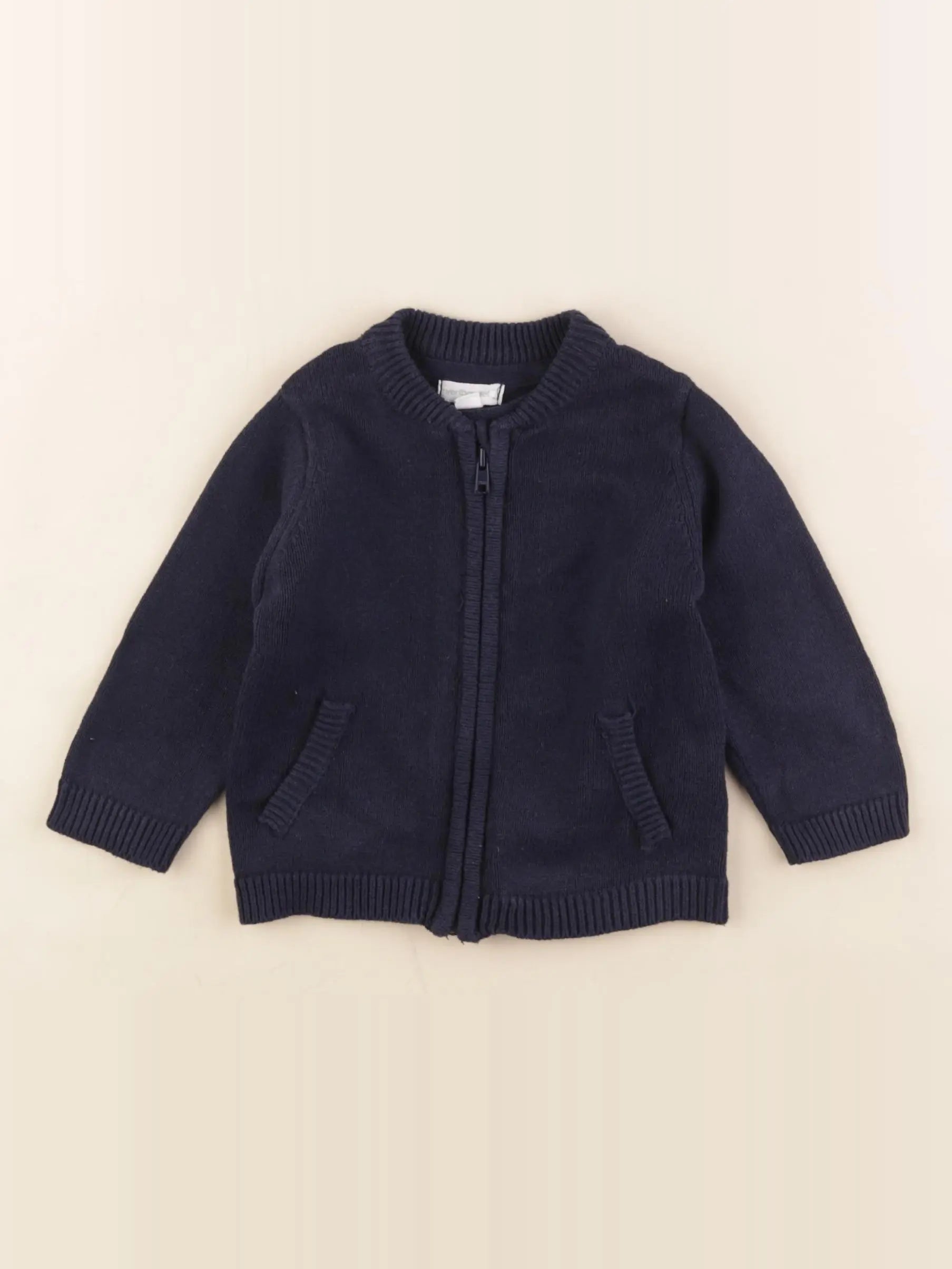 Vertbaudet - gilet bleu - 6 mois
