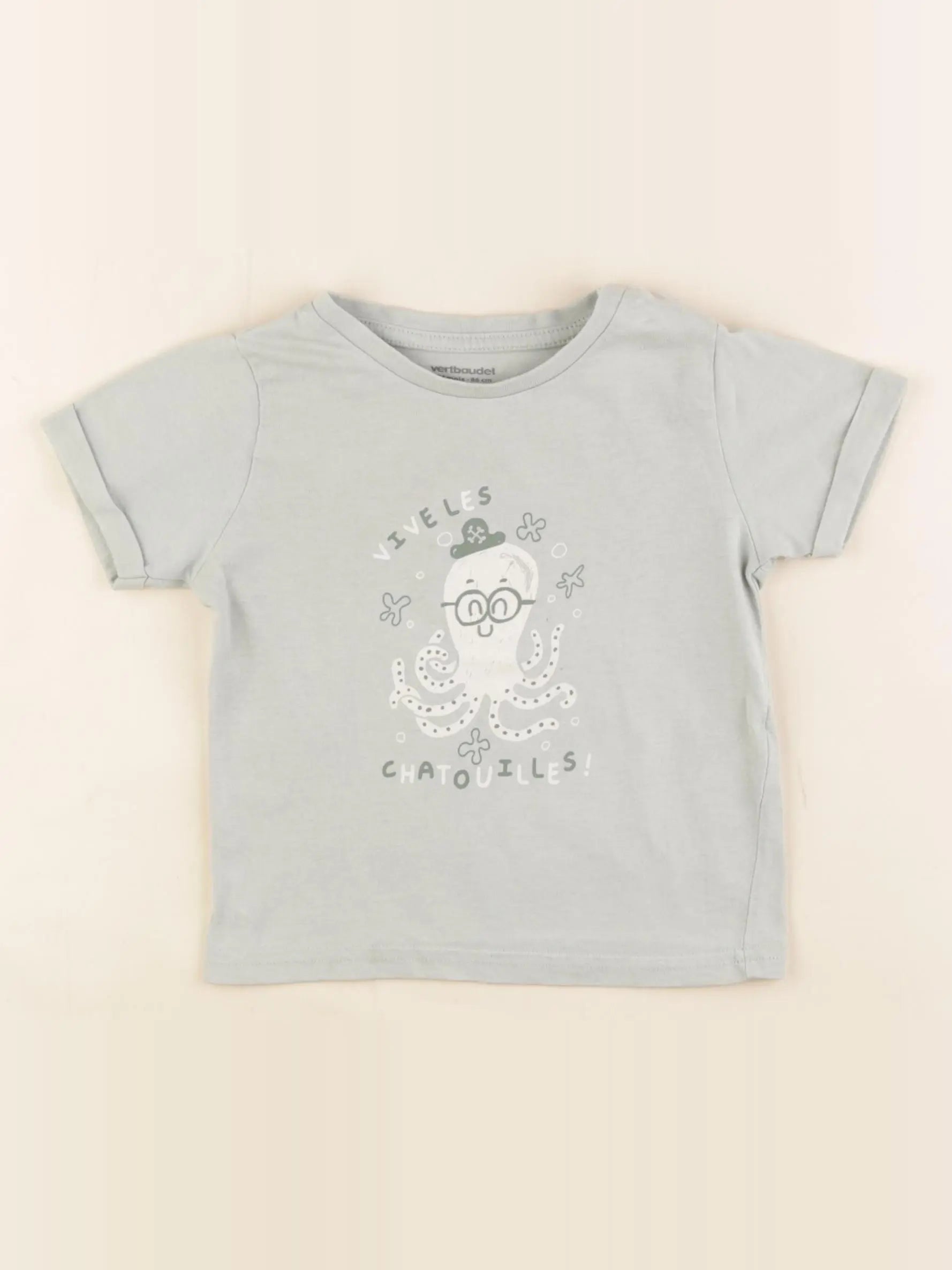 Vertbaudet - tee-shirt vert - 24 mois