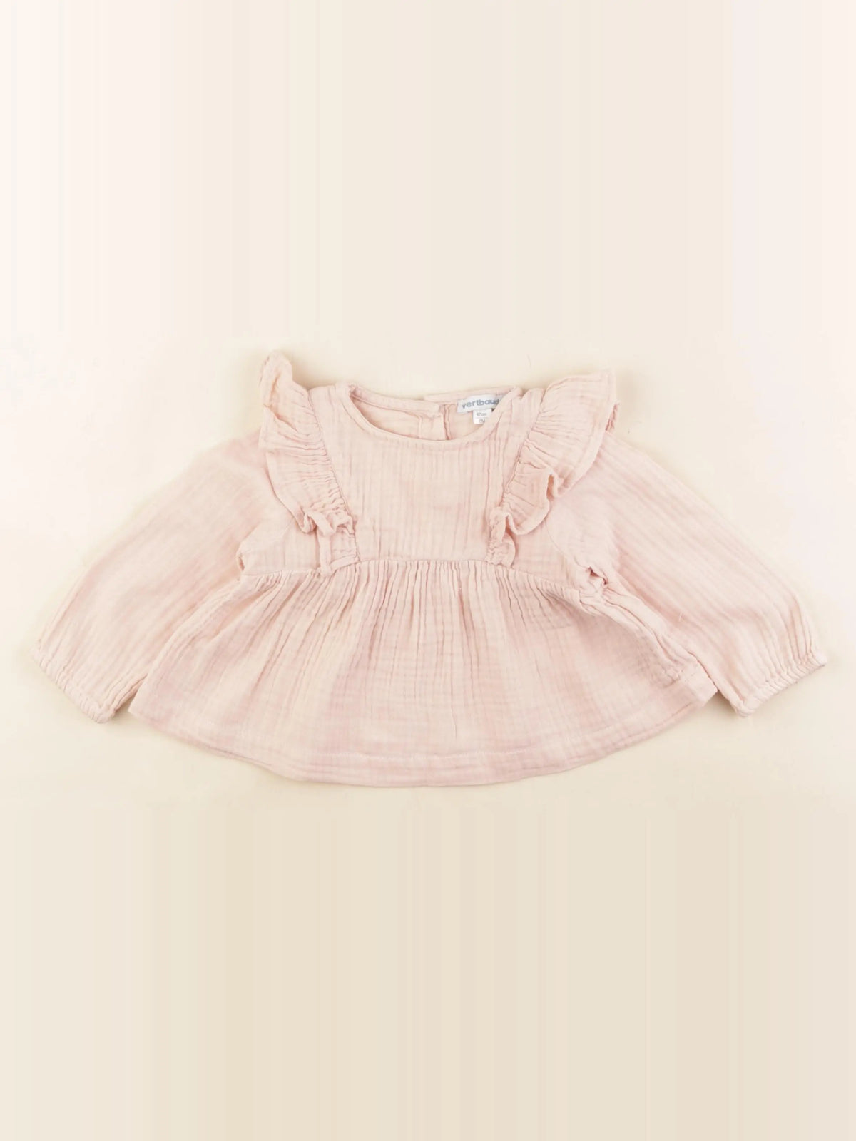 Vertbaudet - blouse rose - 6 mois