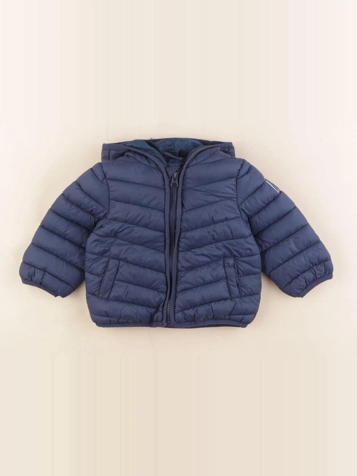 Vertbaudet - doudoune bleu - 9 mois