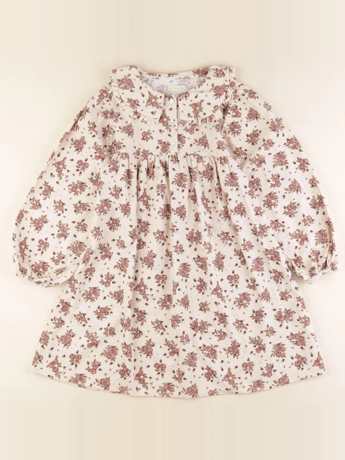 Vertbaudet - robe beige, marron - 10 ans