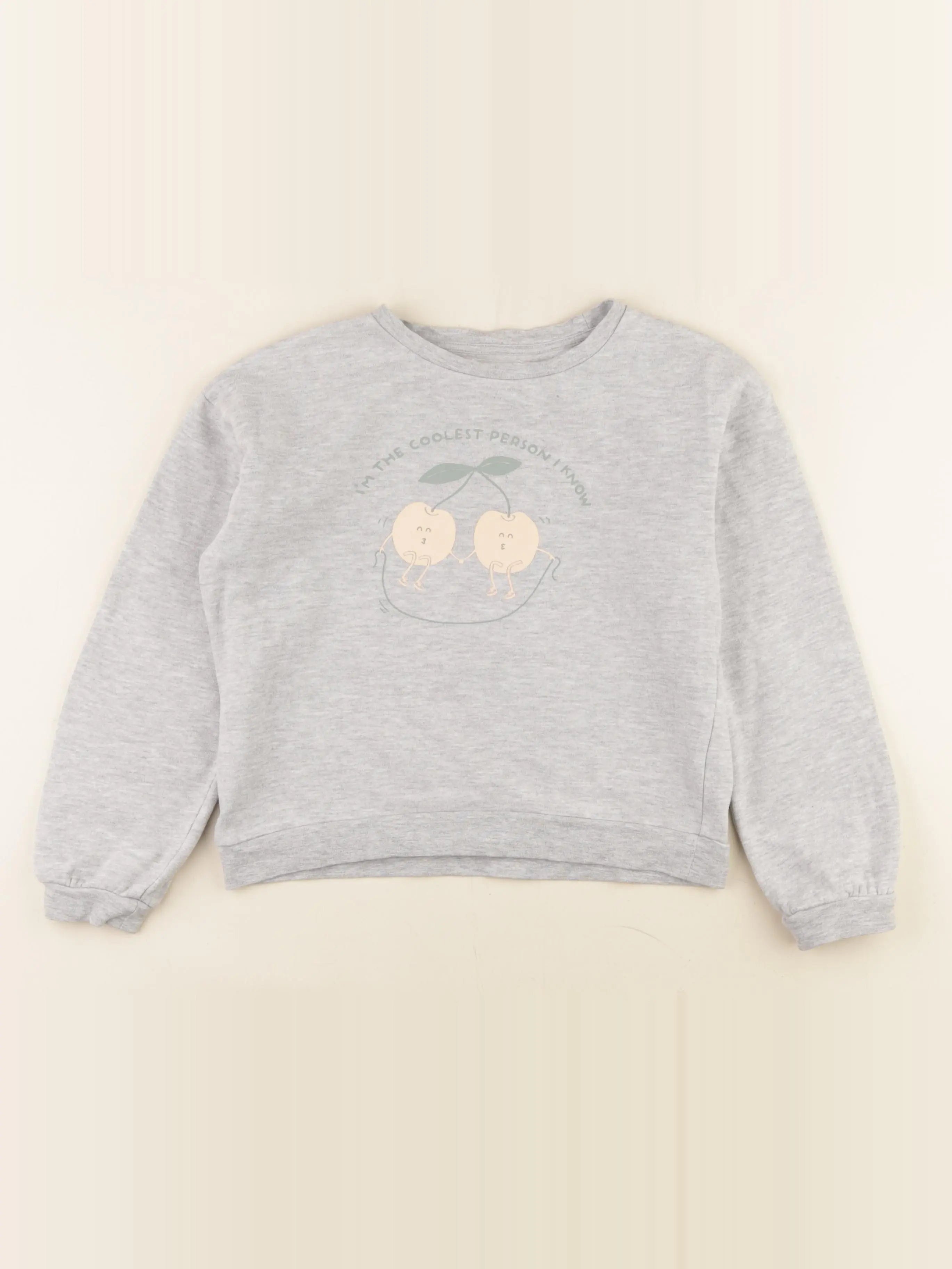 Vertbaudet - sweat gris - 8 ans