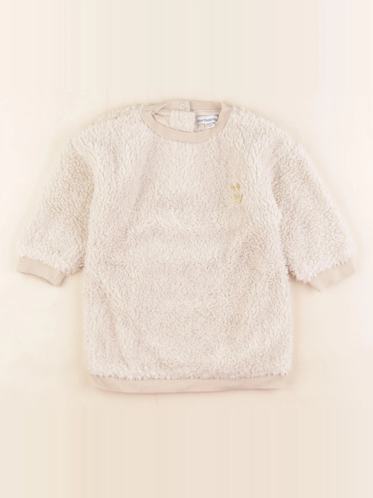 Vertbaudet - robe beige - 18 mois