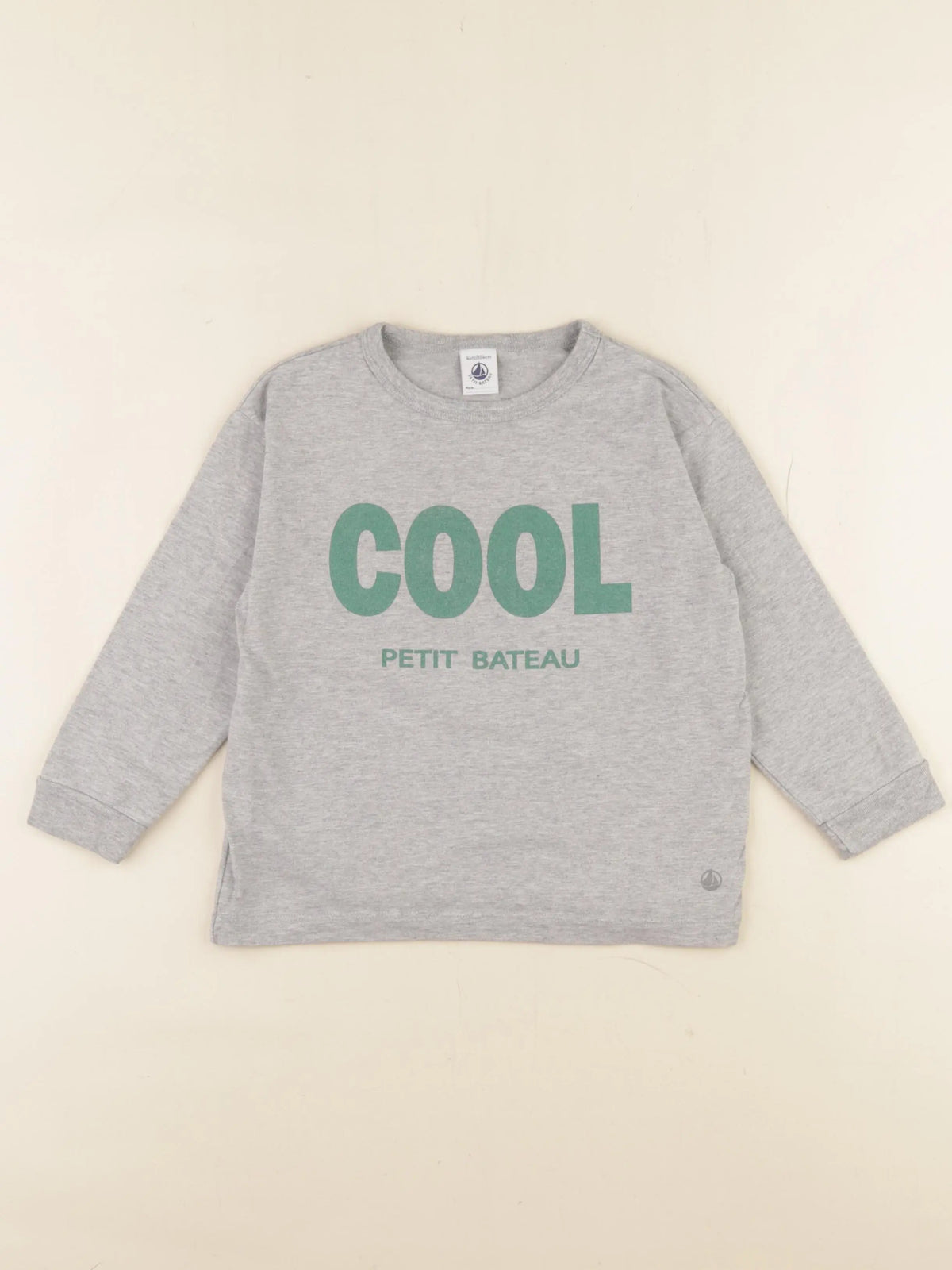 Petit Bateau - tee-shirt gris - 4 ans