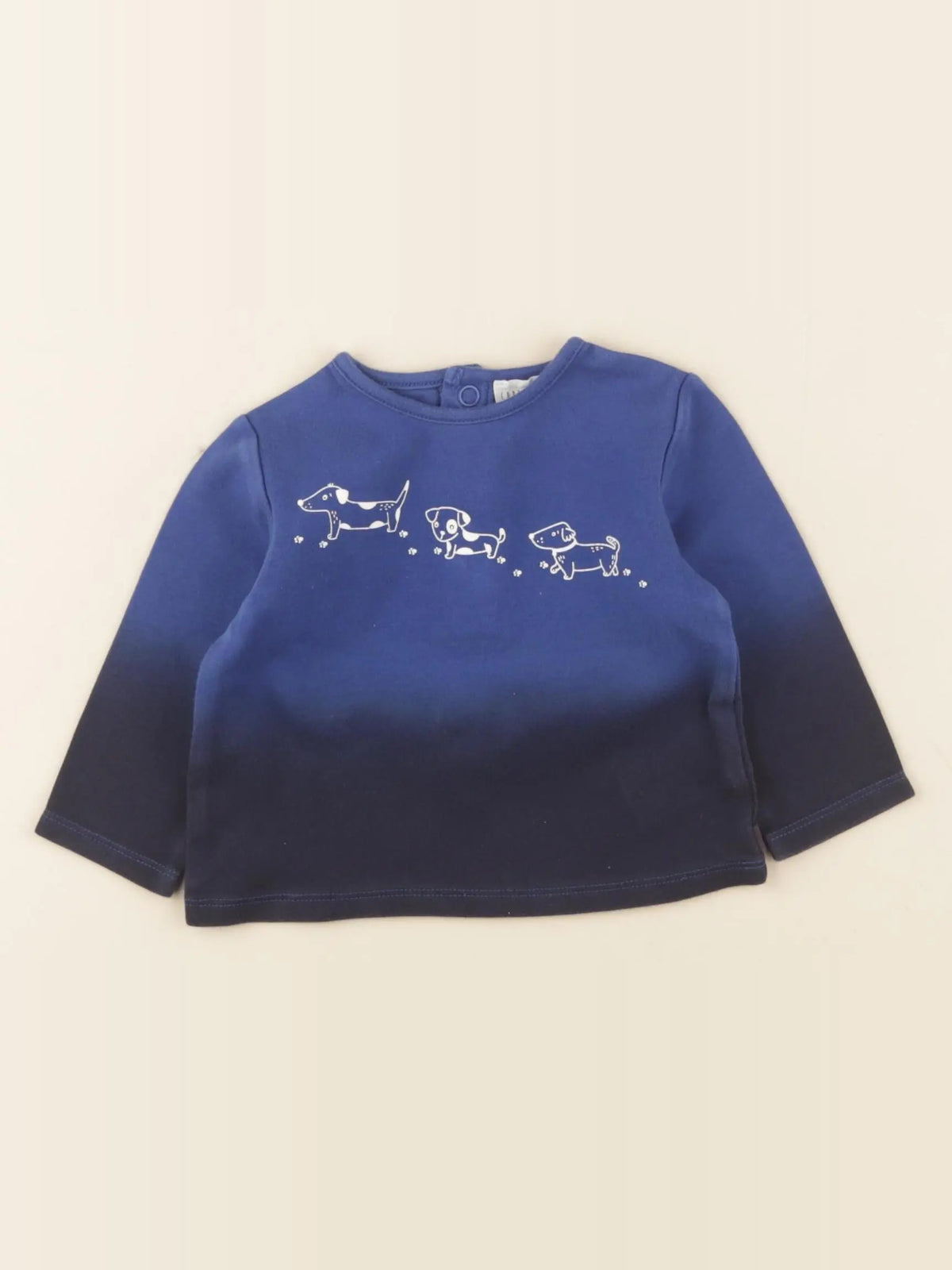 Carrément Beau - tee-shirt bleu - 6 mois
