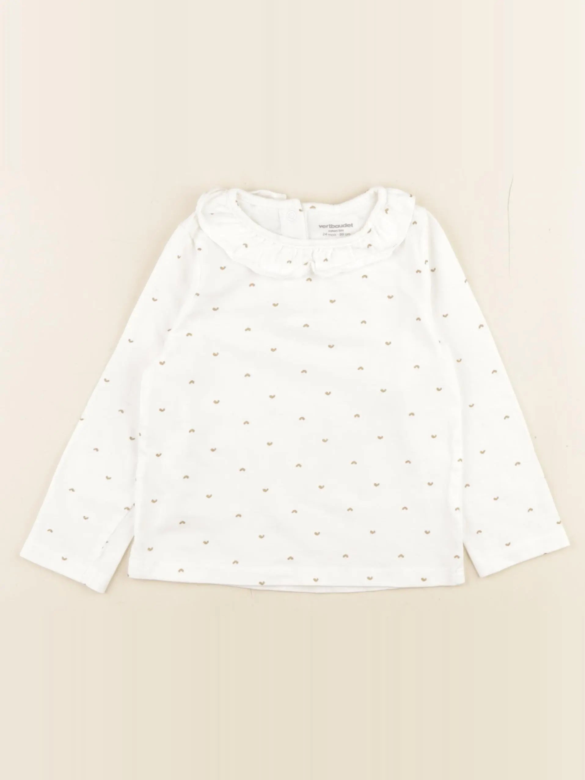 Vertbaudet - tee-shirt blanc - 24 mois