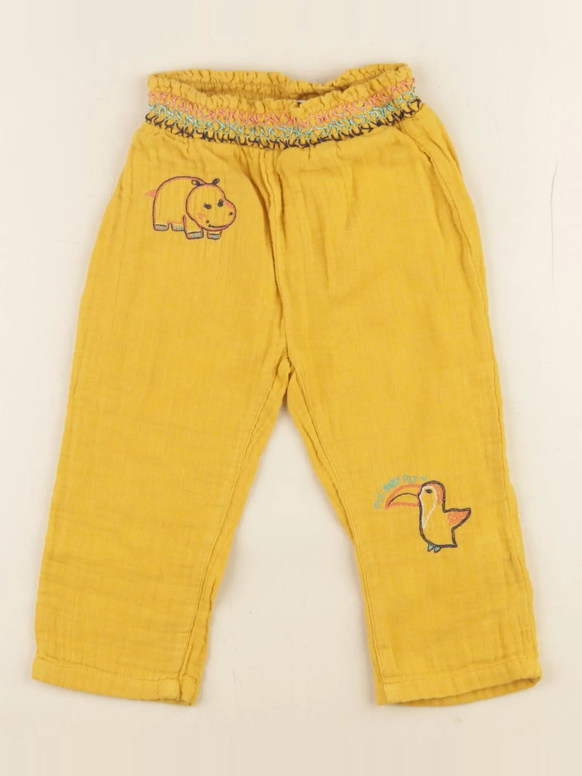 La Redoute - pantalon jaune - 12 mois