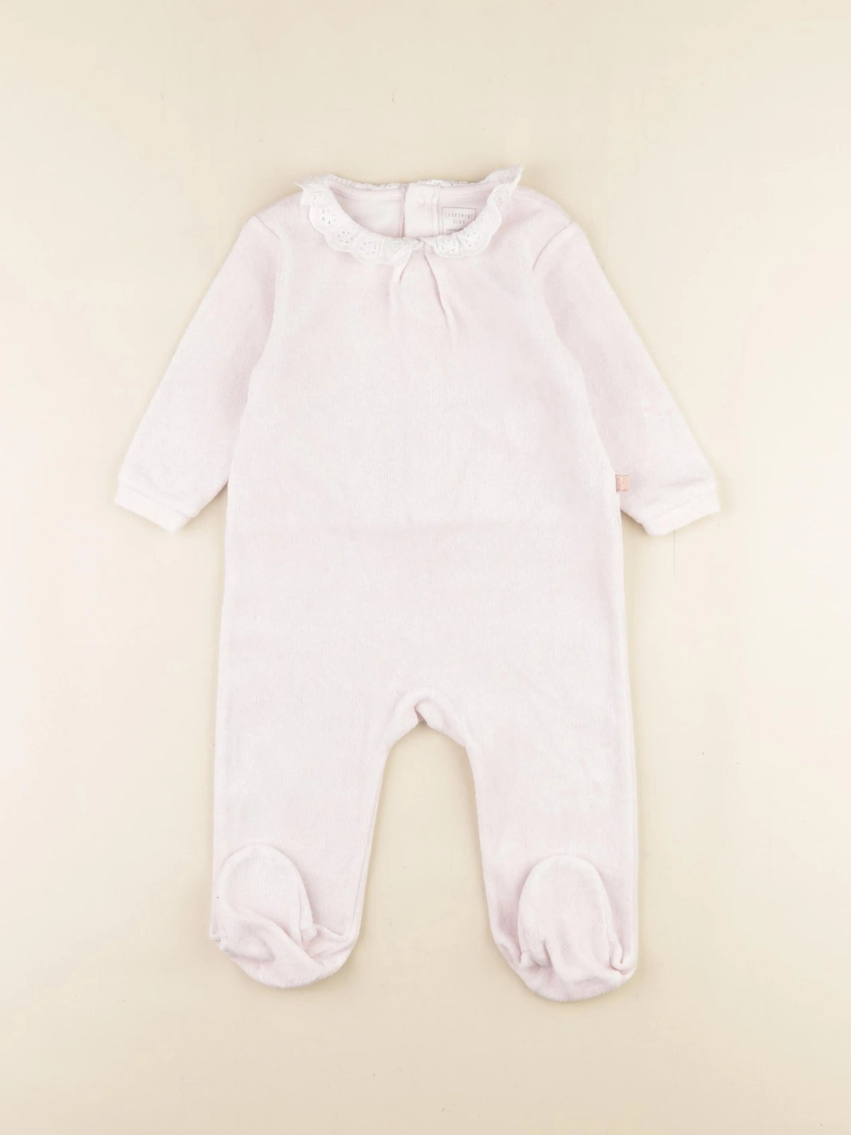 Carrément Beau - pyjama velours rose - 12 mois