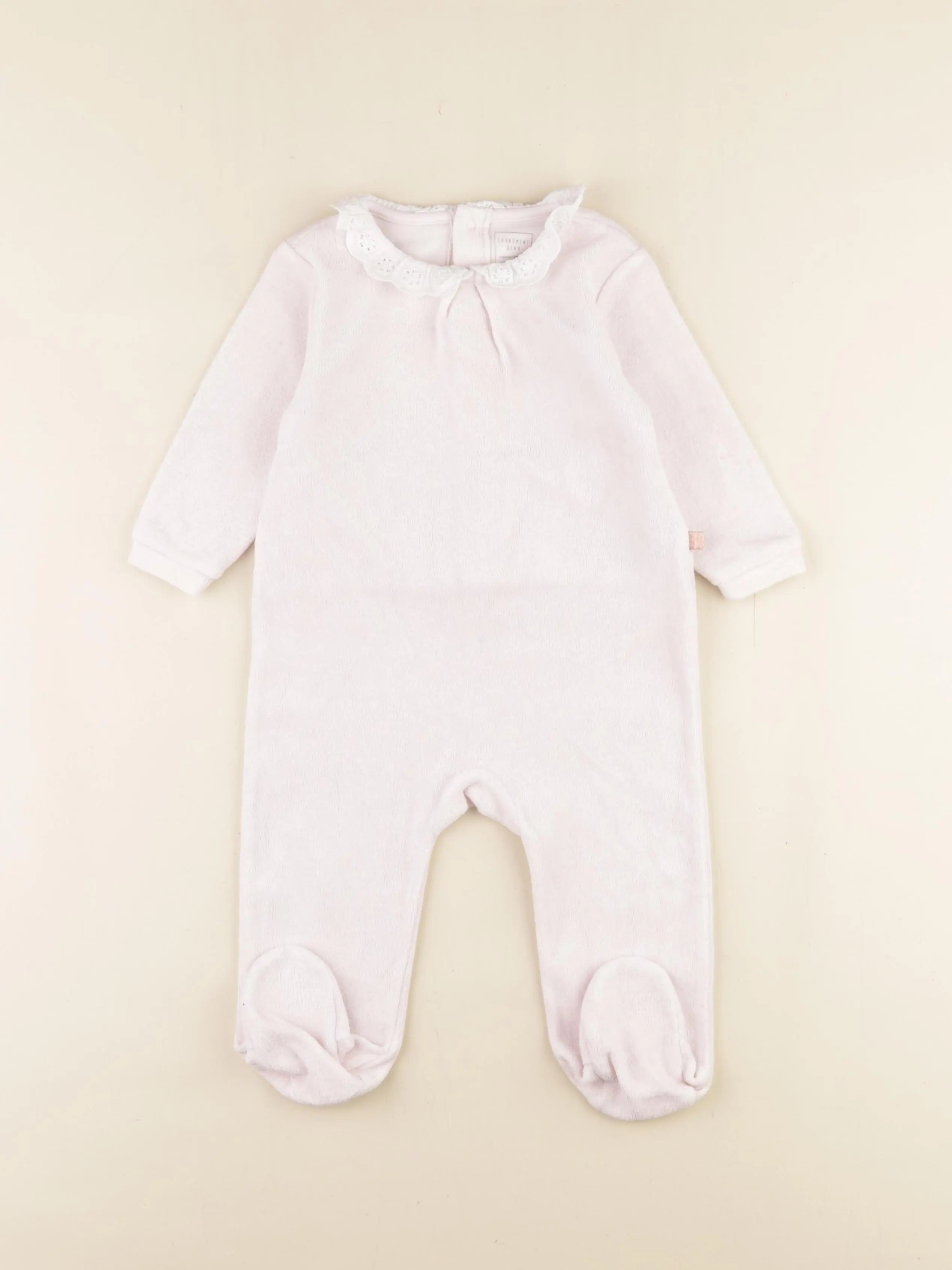 Carrément Beau - pyjama velours rose - 12 mois