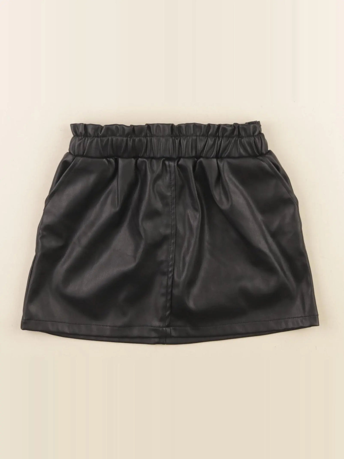 Vertbaudet - jupe simili cuir noir - 4 ans