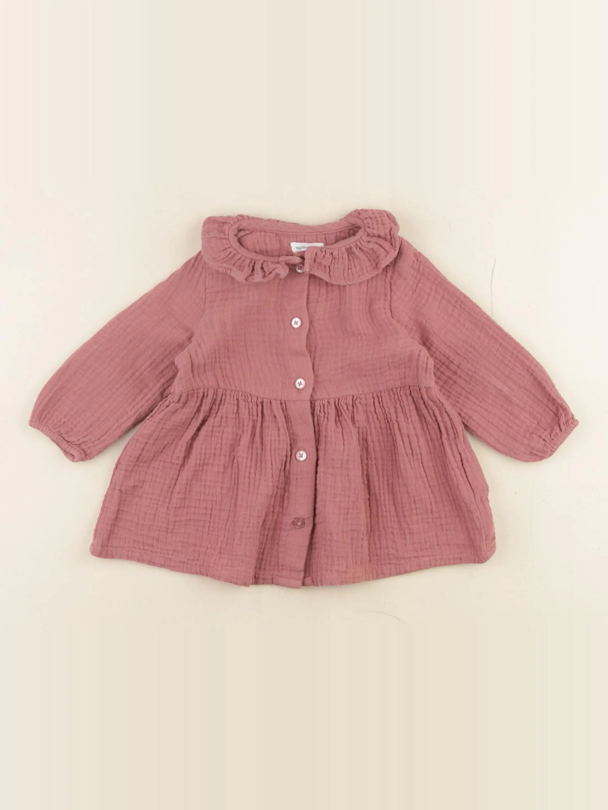 Vertbaudet - robe rose - 6 mois