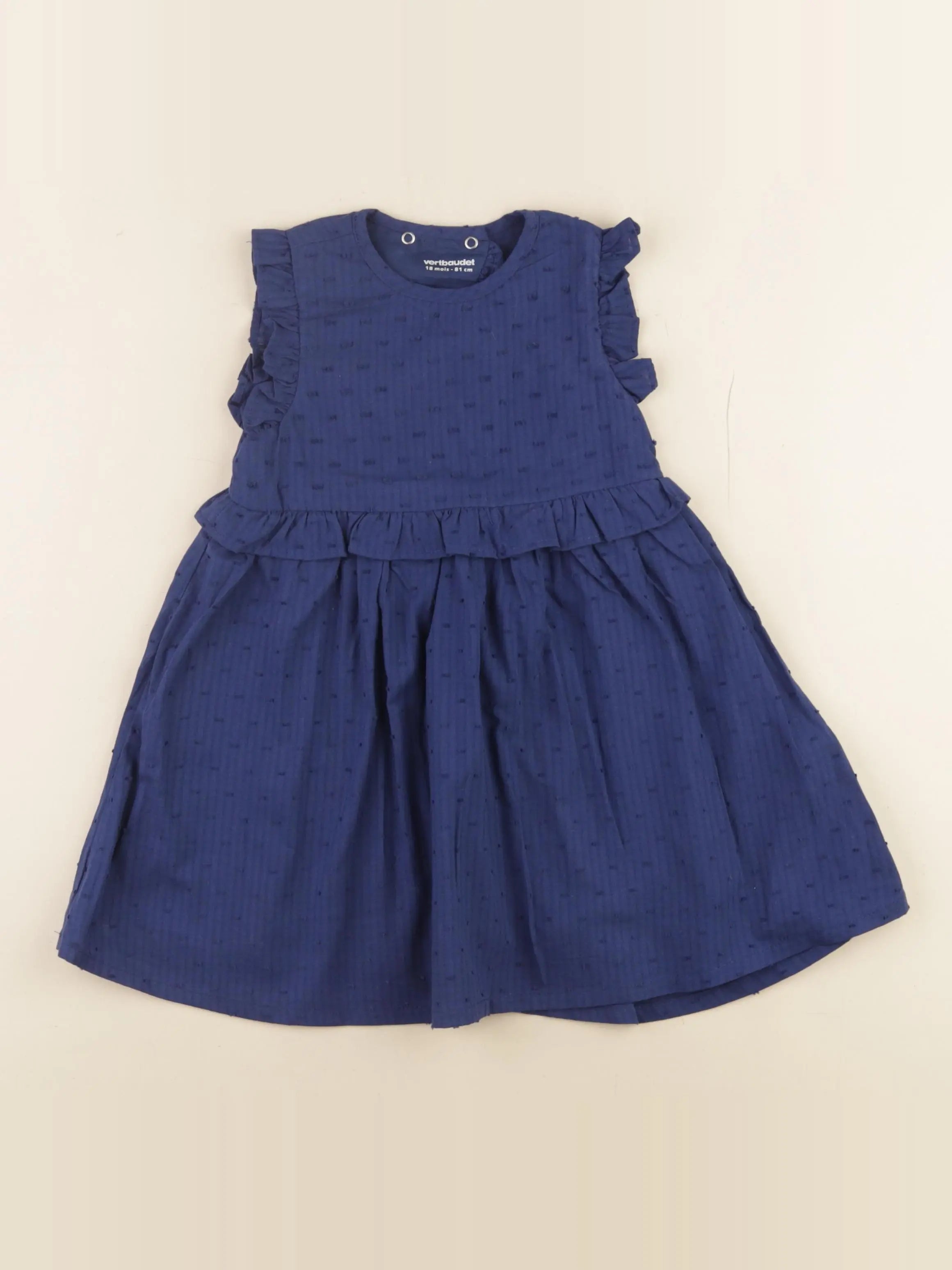 Vertbaudet - robe bleu - 18 mois