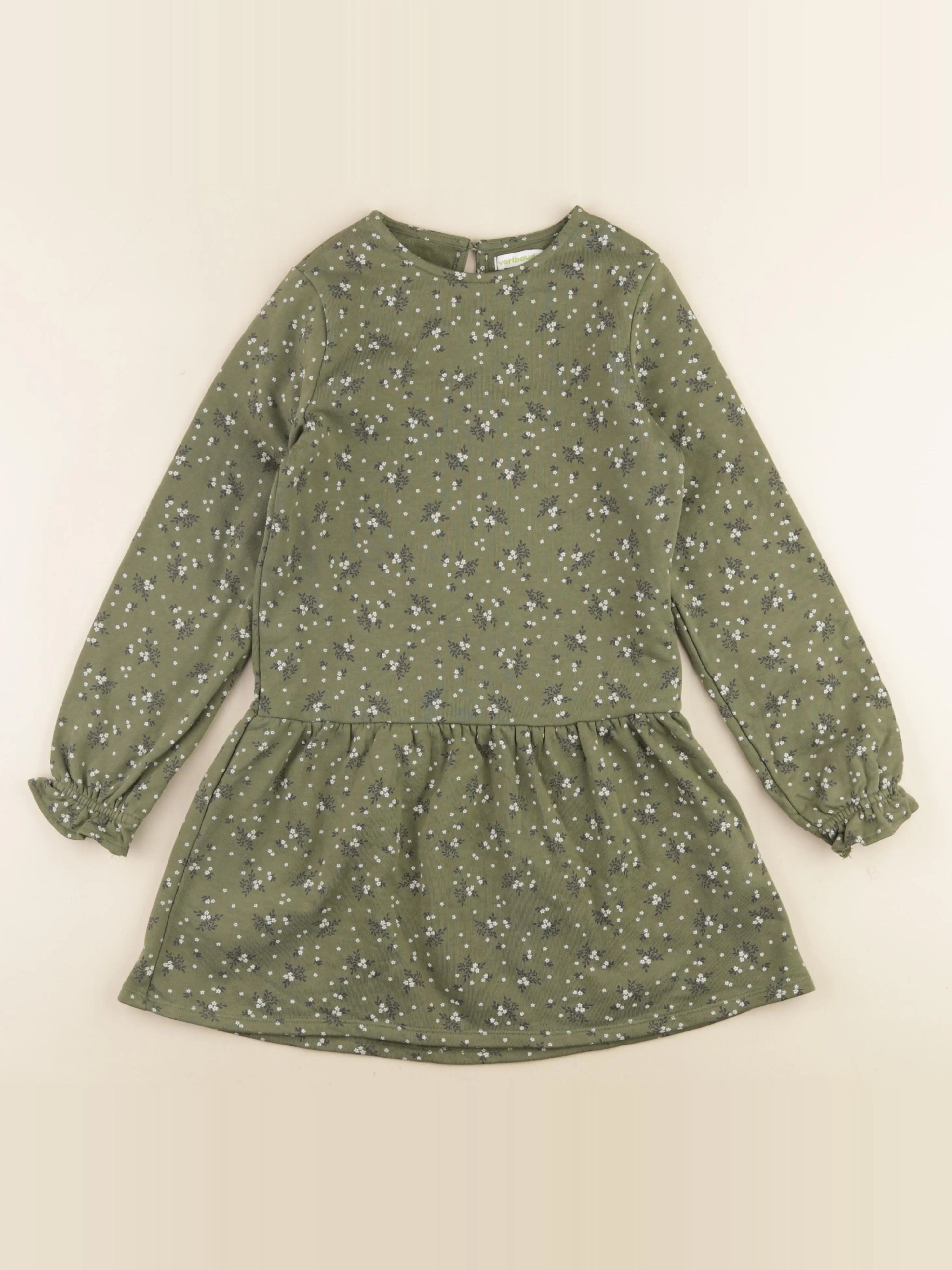 Vertbaudet - robe vert - 8 ans