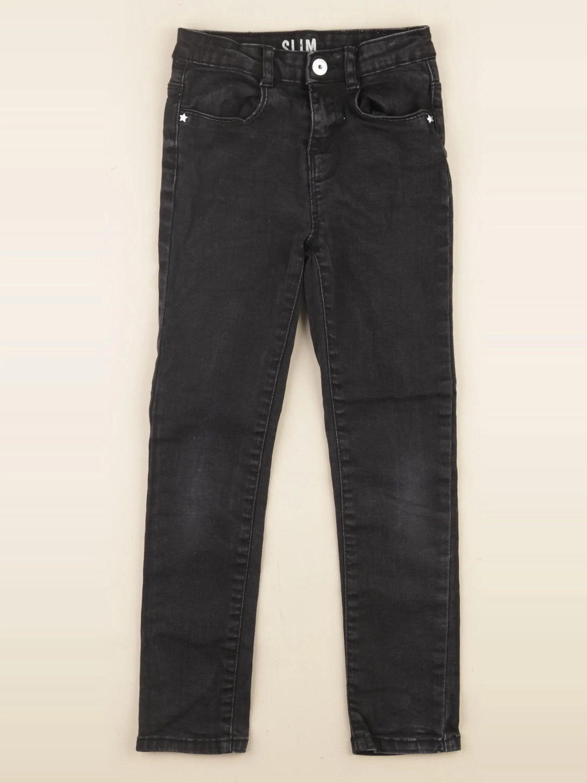Vertbaudet - jean noir - 7 ans