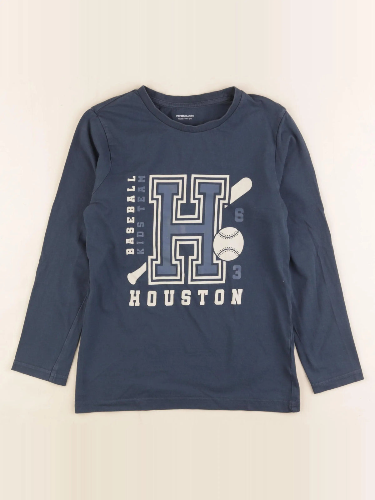 Vertbaudet - tee-shirt bleu - 10 ans
