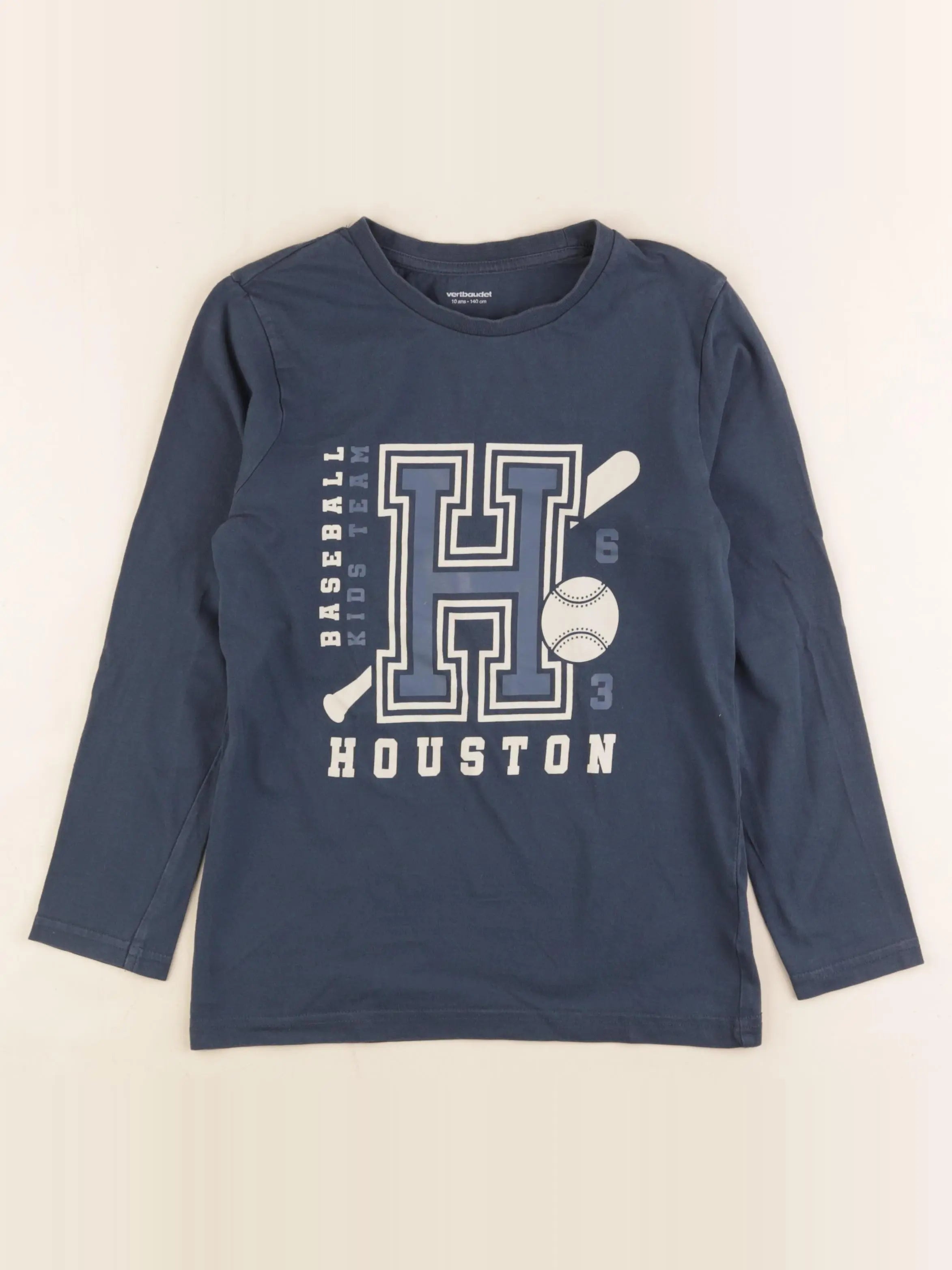 Vertbaudet - tee-shirt bleu - 10 ans