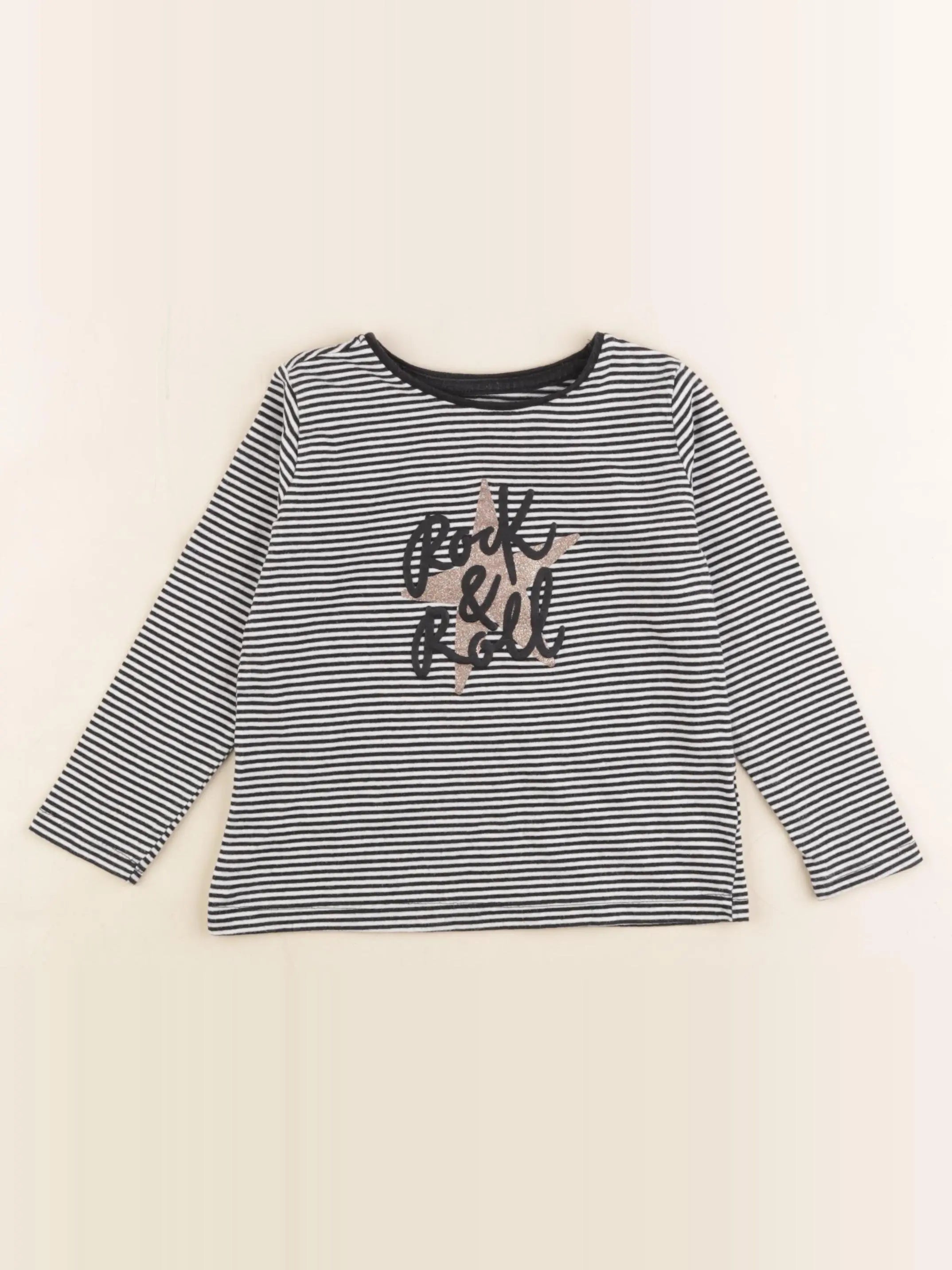 Vertbaudet - tee-shirt noir - 4 ans