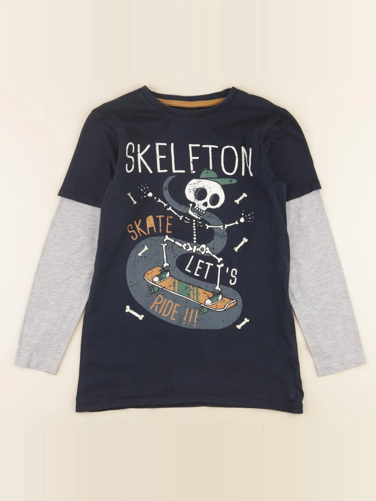 Vertbaudet - tee-shirt bleu - 10 ans